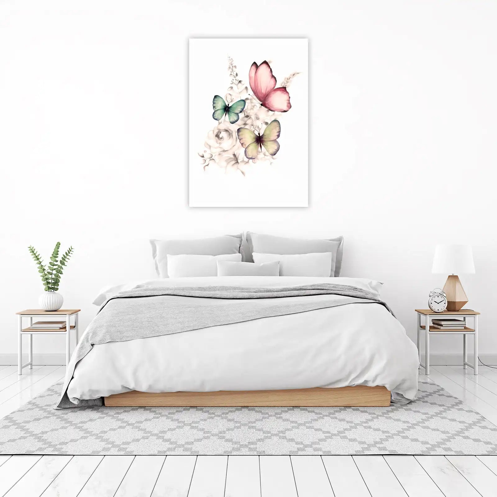 Pastel Butterfly Floral Dream Wall Art