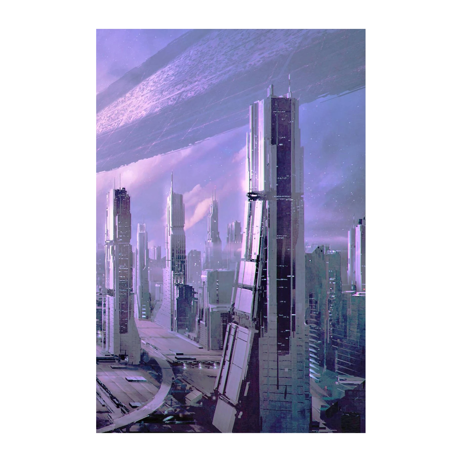 Futuristic Cityscape Sci-Fi Wall Art