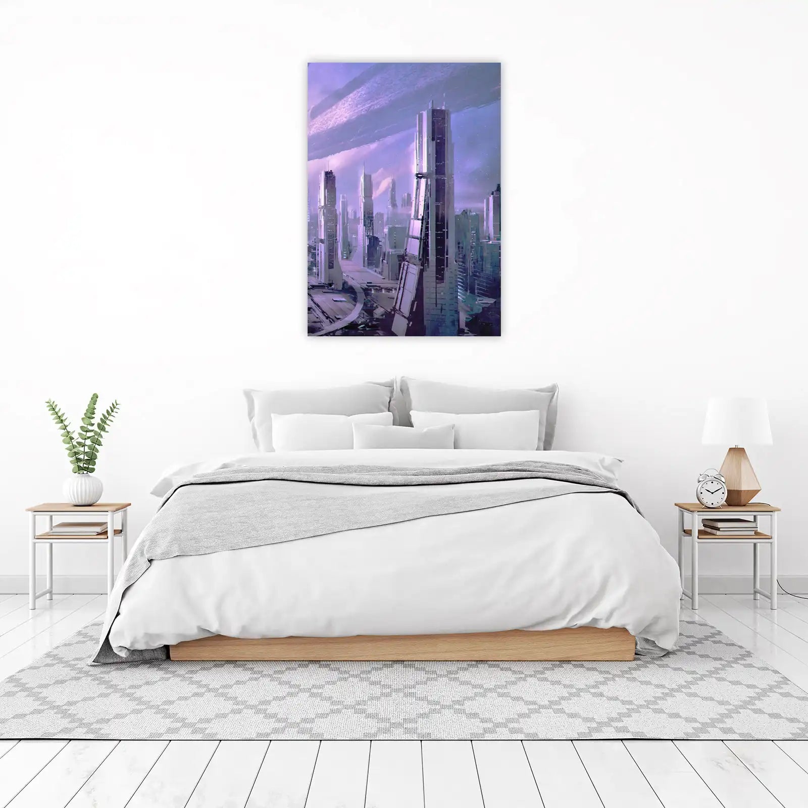 Futuristic Cityscape Sci-Fi Wall Art