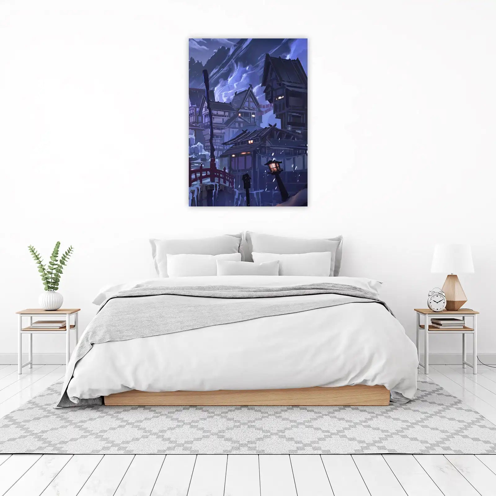 Enchanting Winter Village Wall Art