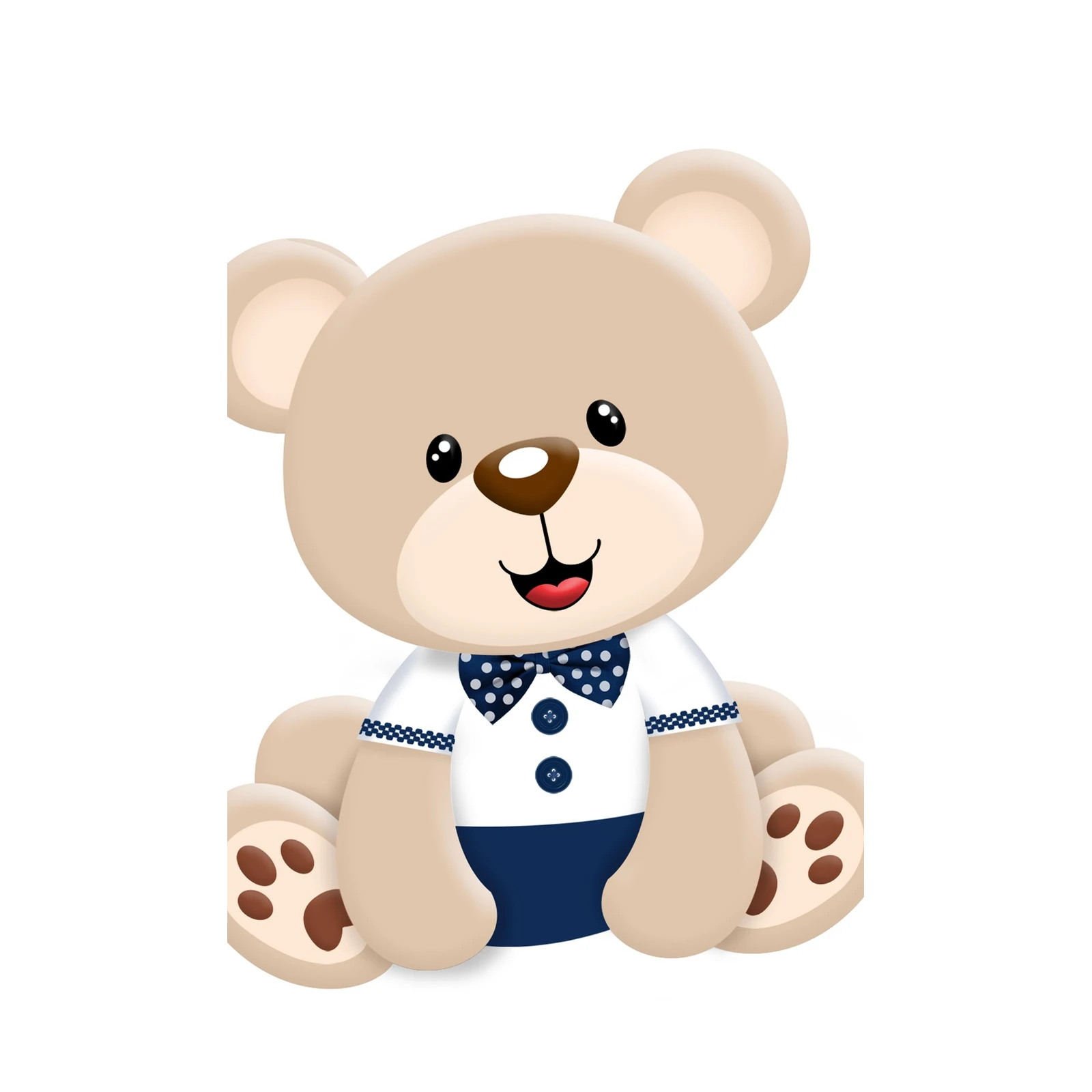 Adorable Teddy Bear with Bowtie Wall Art