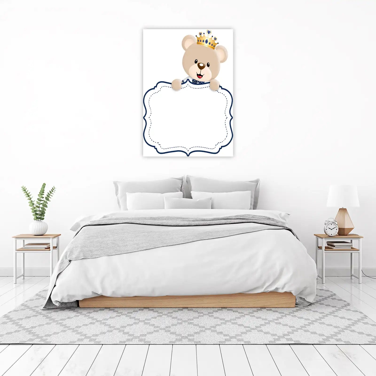 Royal Teddy Bear Crown Wall Art