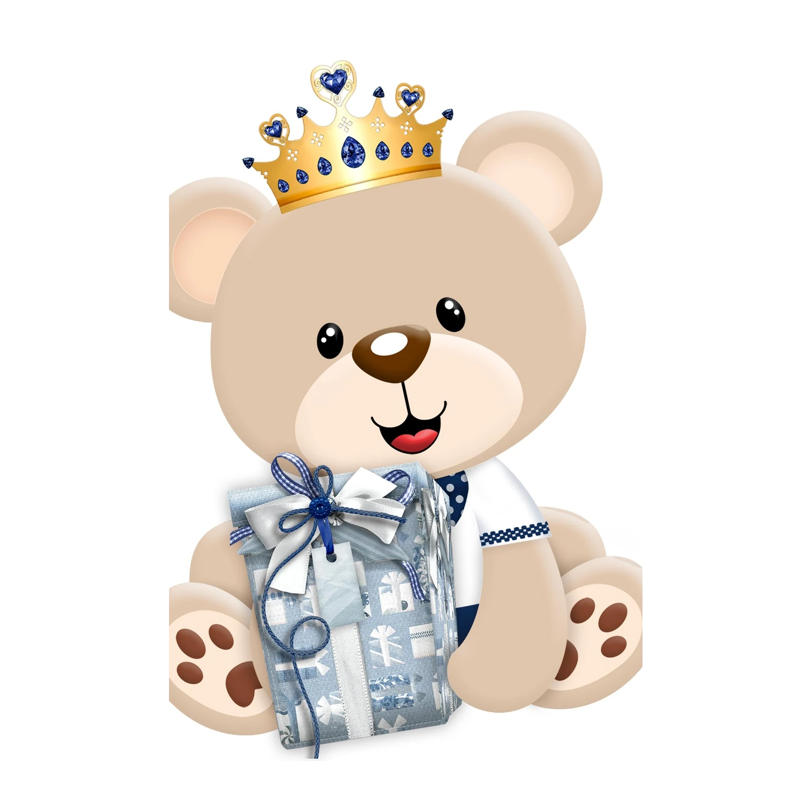 Royal Prince Teddy Bear with Gift Wall Art