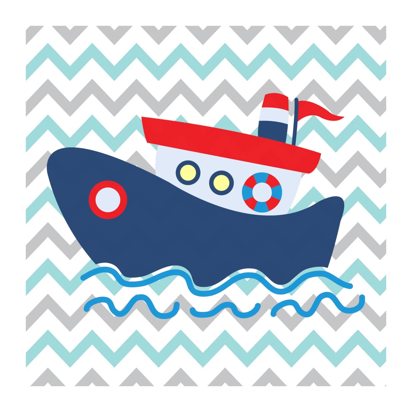 Nautical Adventure Ship Wall Art