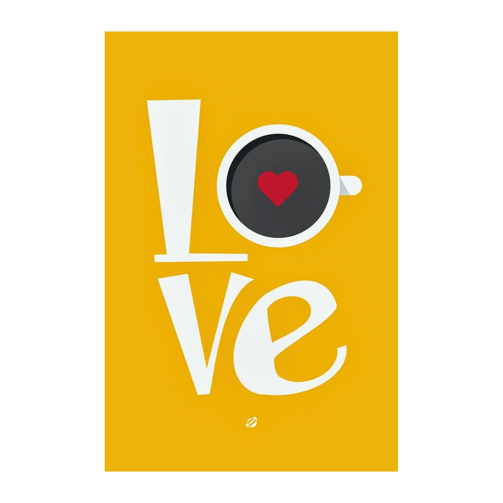Love Coffee Heart Graphic Wall Art