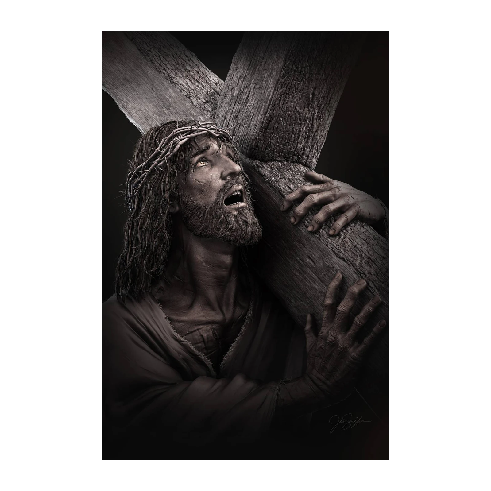 Jesus Carrying the Cross Religious Wall Art