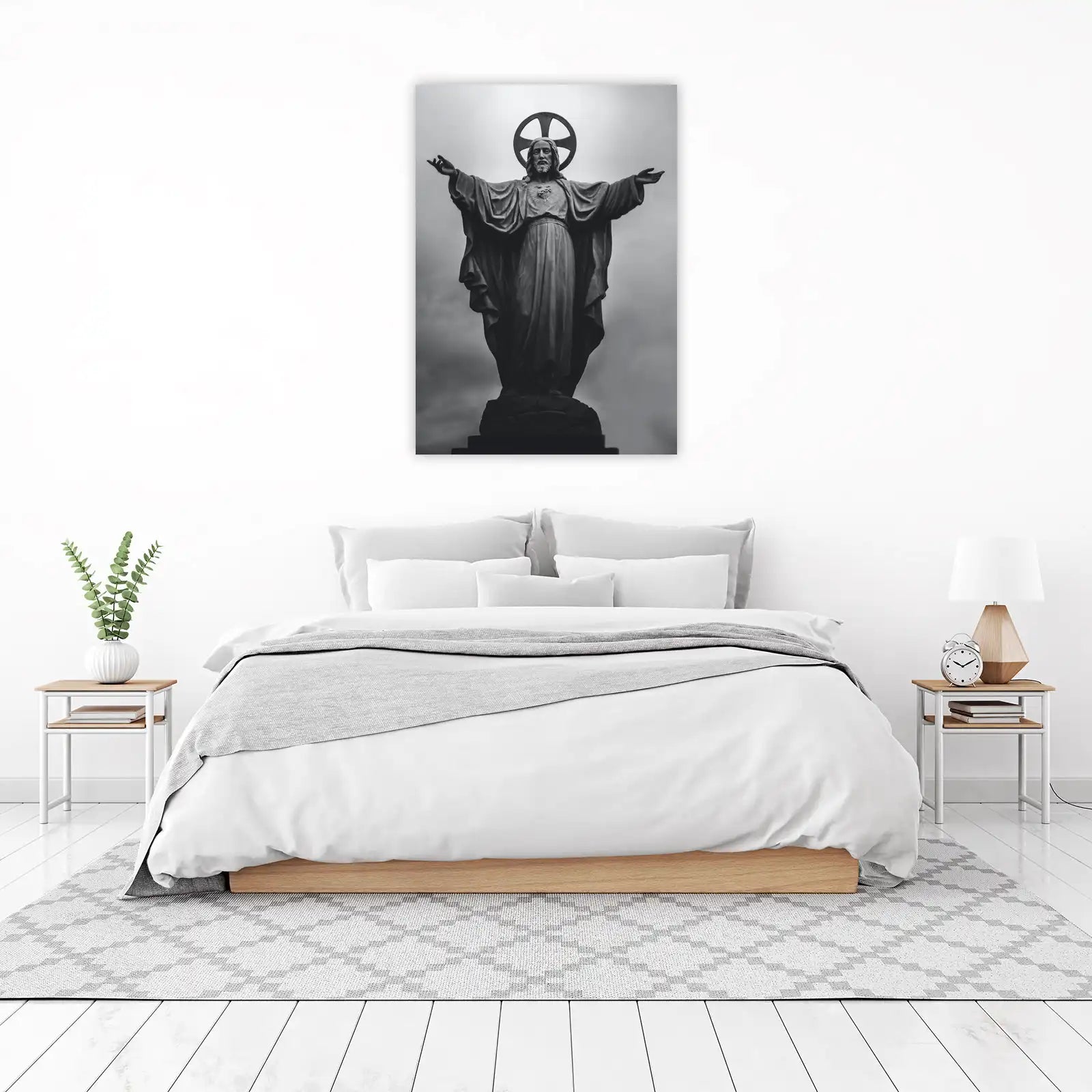 Sacred Heart Jesus Christ Statue Wall Art