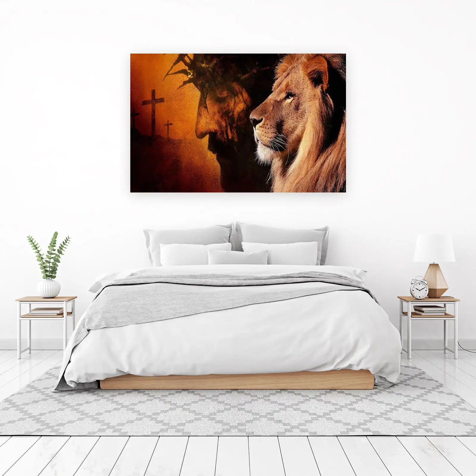 Lion of Judah & Jesus Crown of Thorns Wall Art