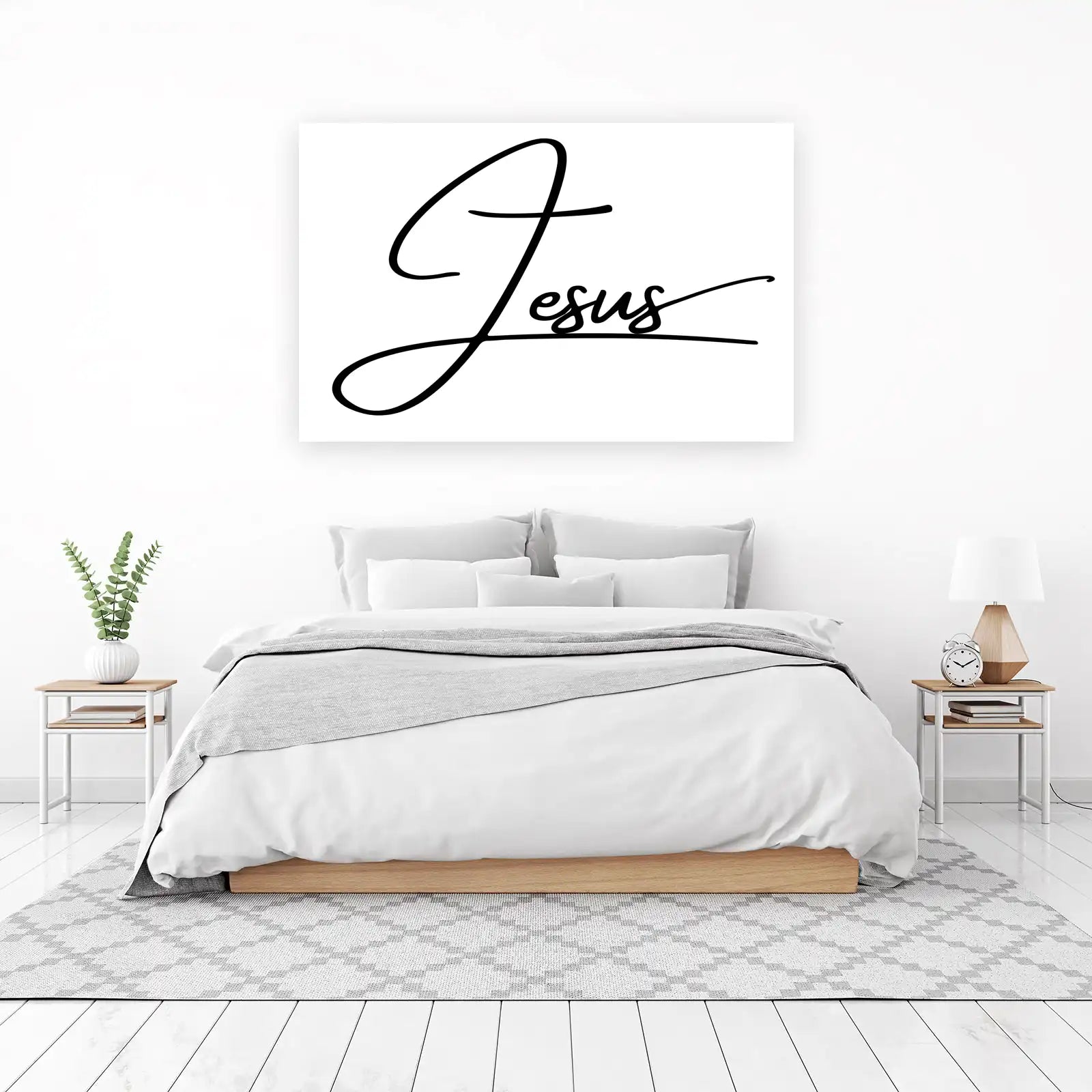Elegant Jesus Script Wall Art | Christian Wall Art