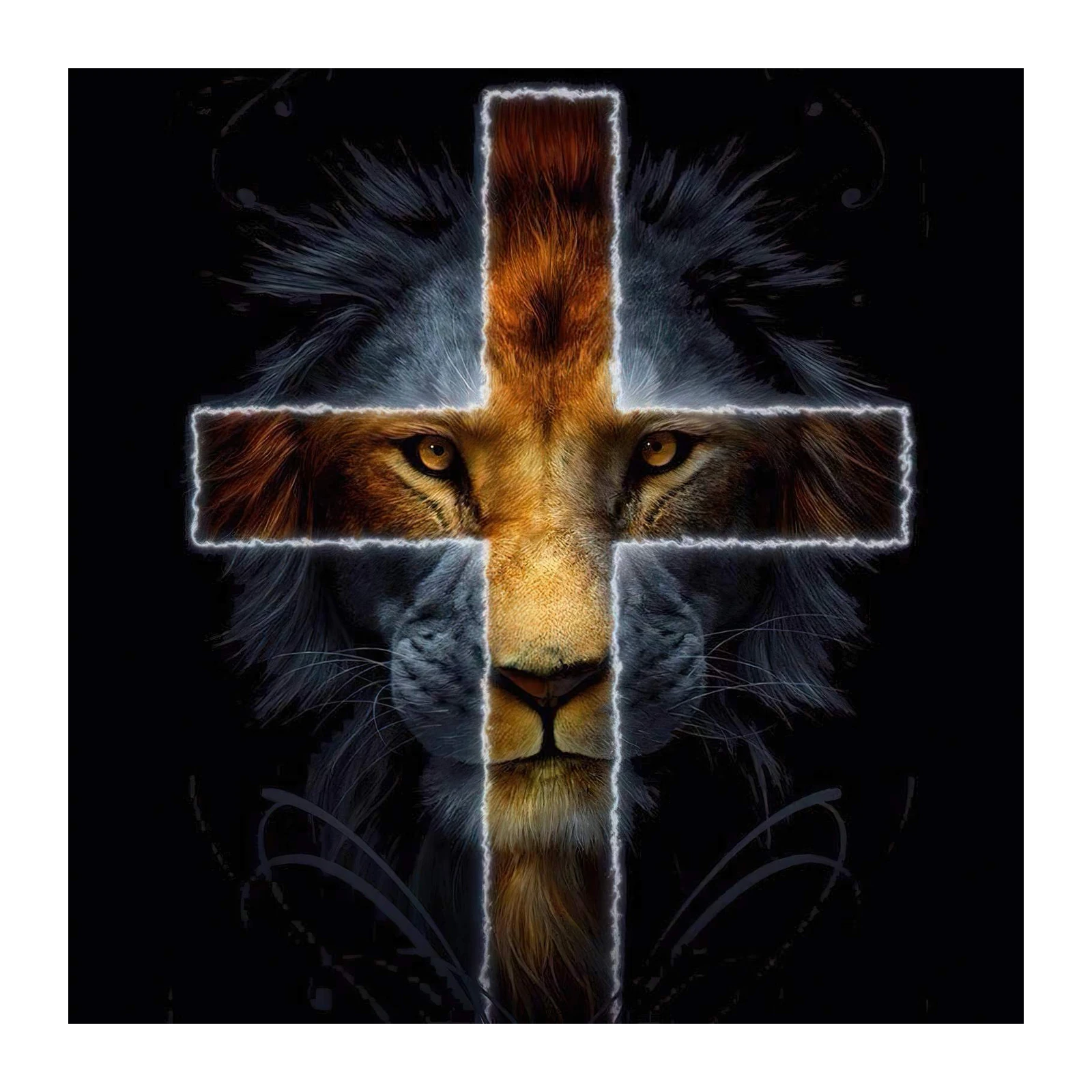 Lion of Judah Cross Wall Art