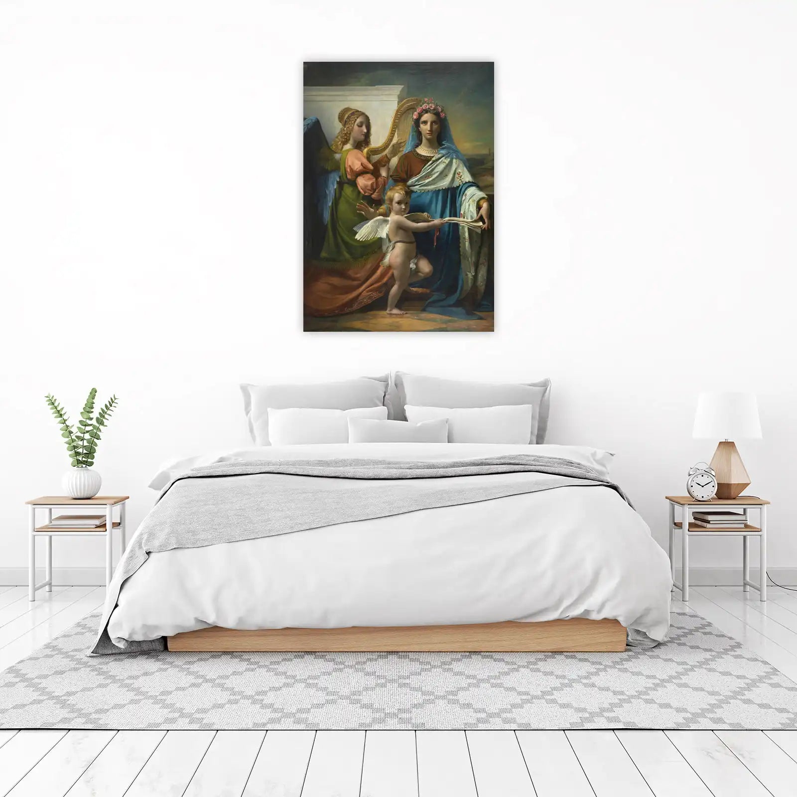Allegorical Music Angel Harp Wall Art