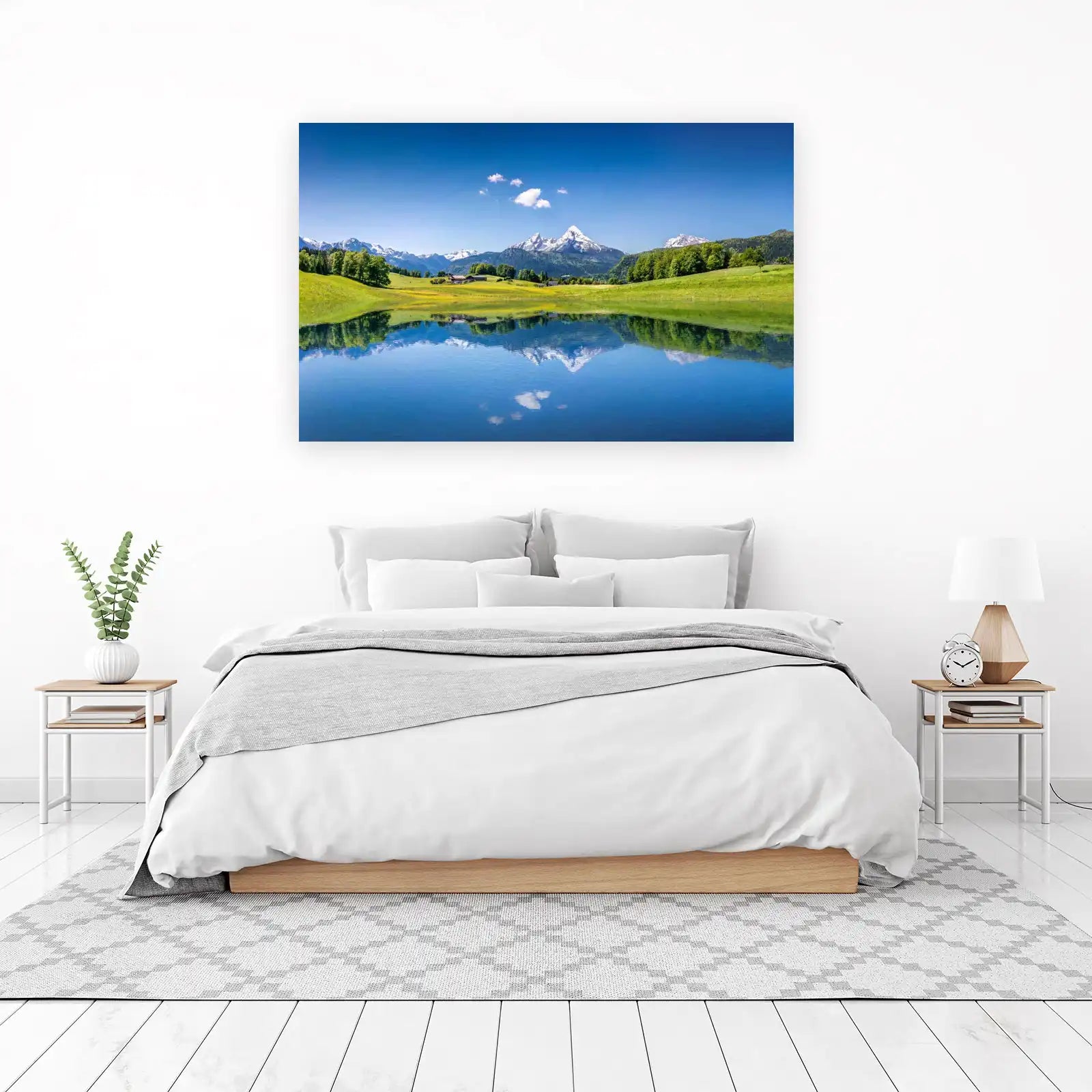 Serene Alpine Lake & Peaks Wall Art