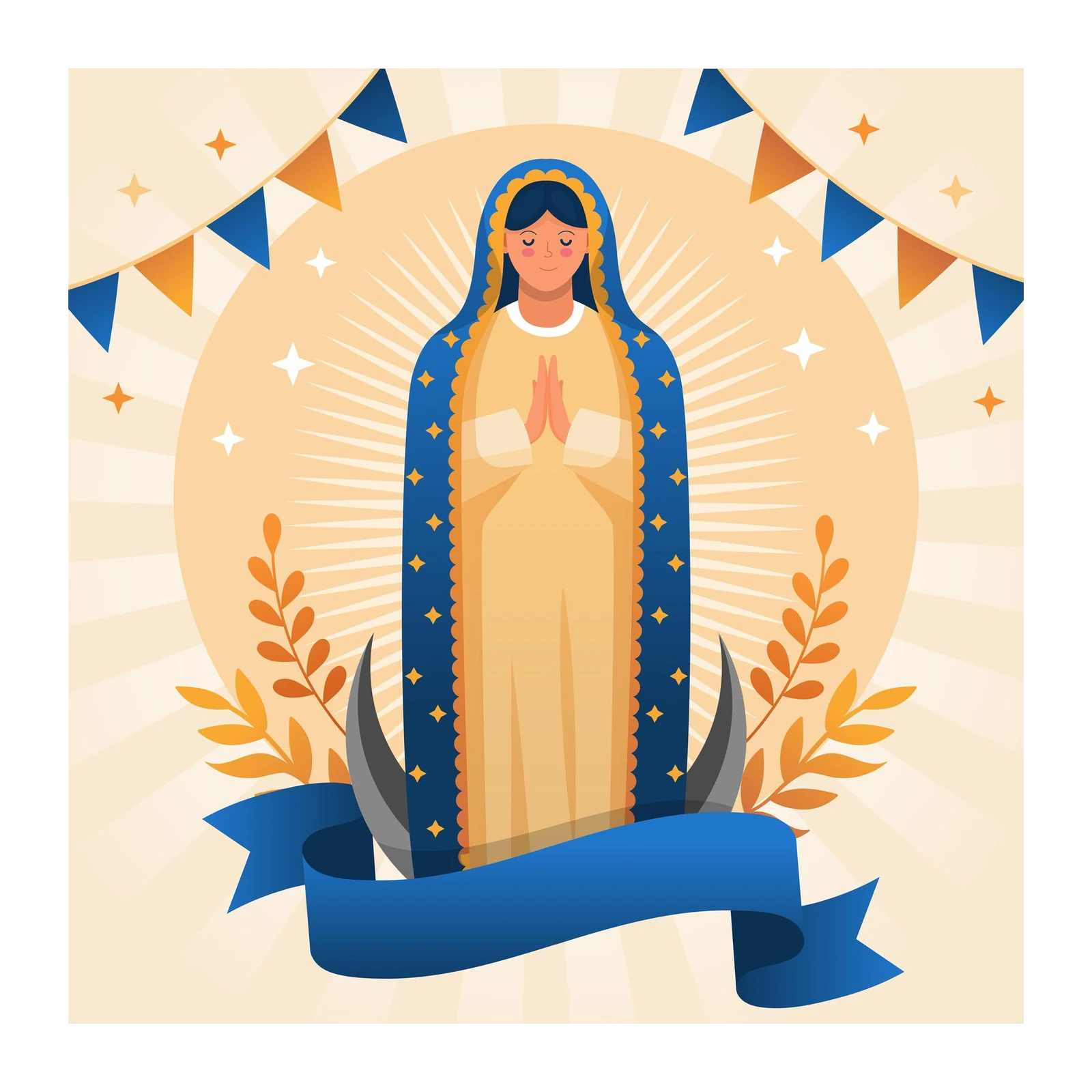 Serene Virgen de Guadalupe Wall Art