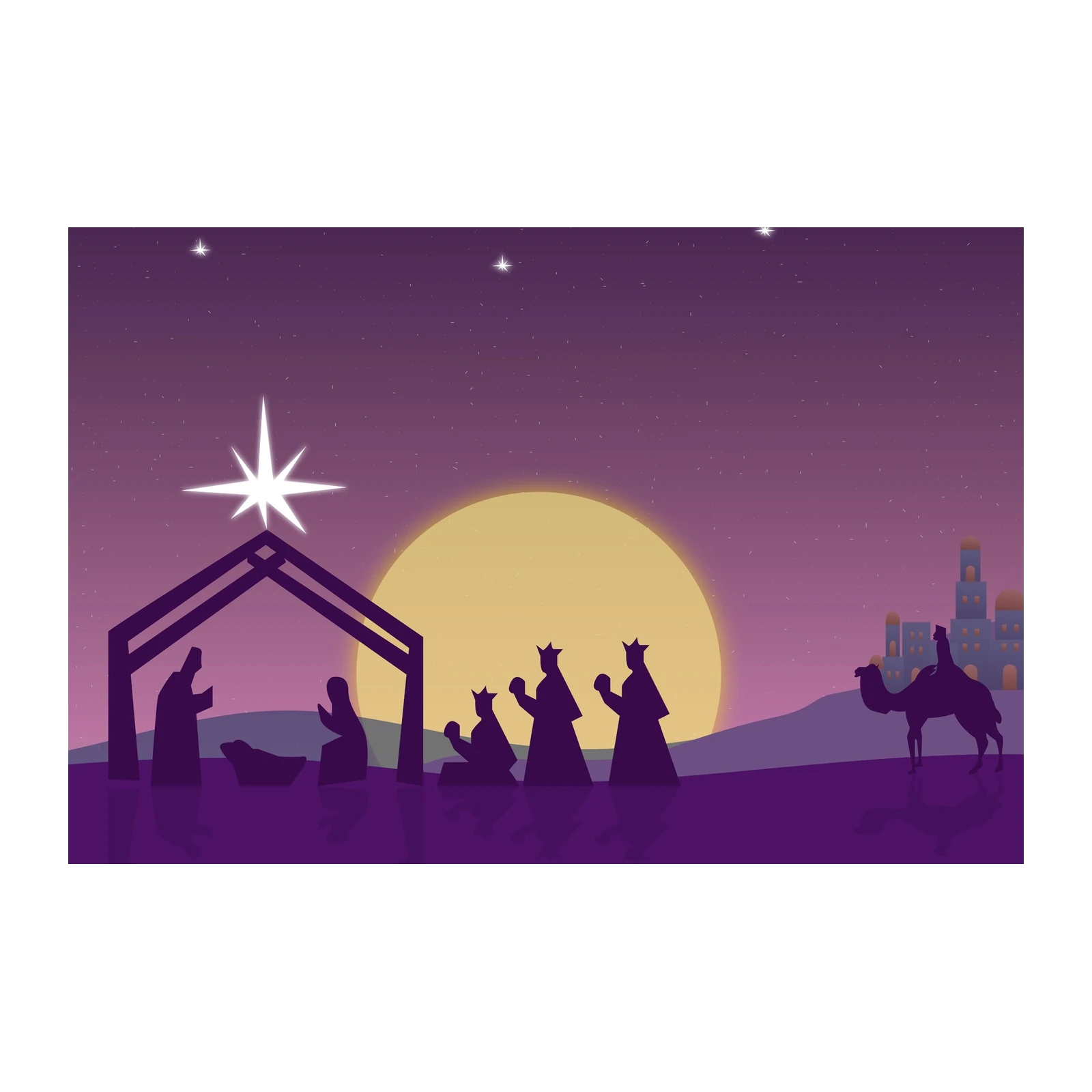 Nativity Scene Camel Journey Wall Art