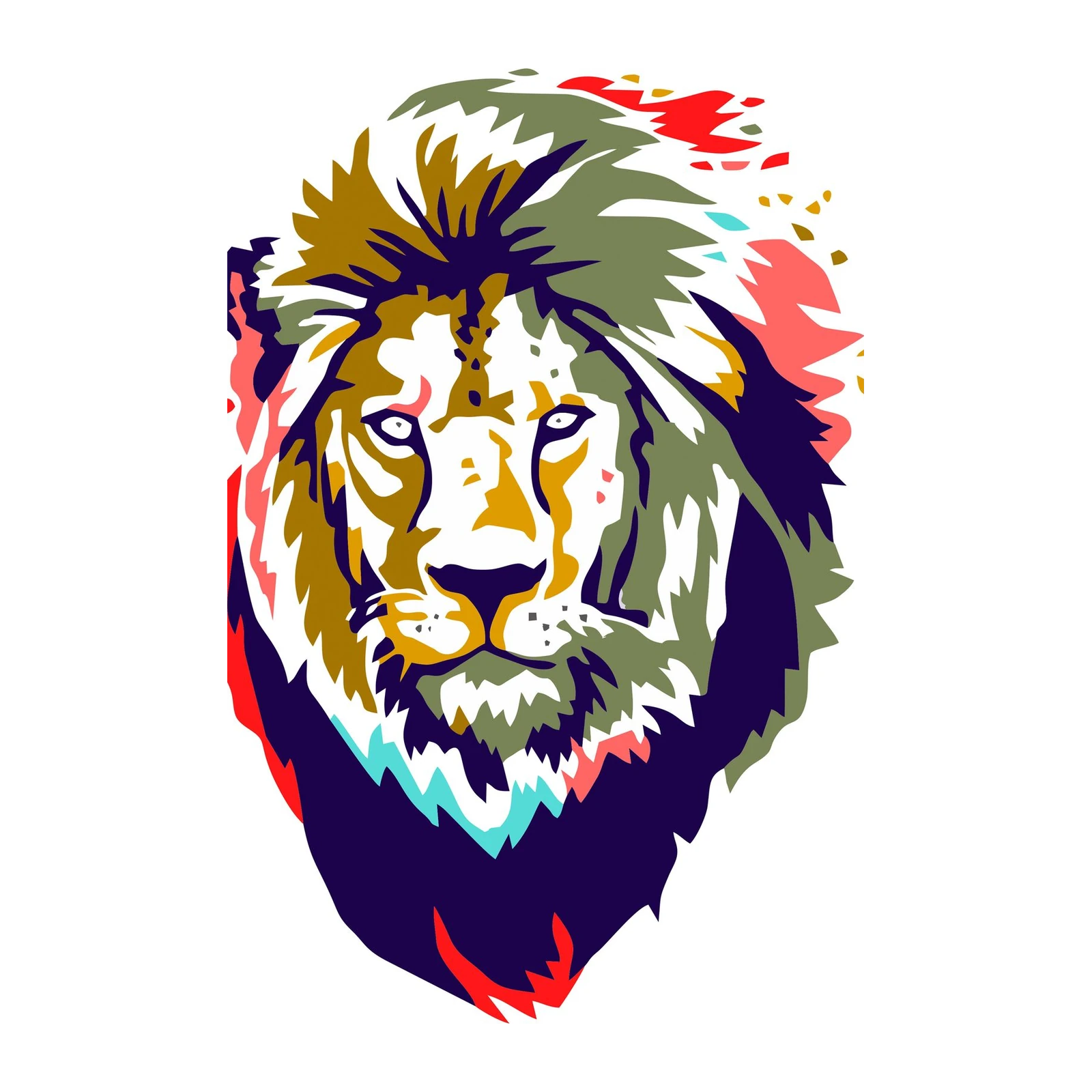Bold Lion Pop Art Wall Art