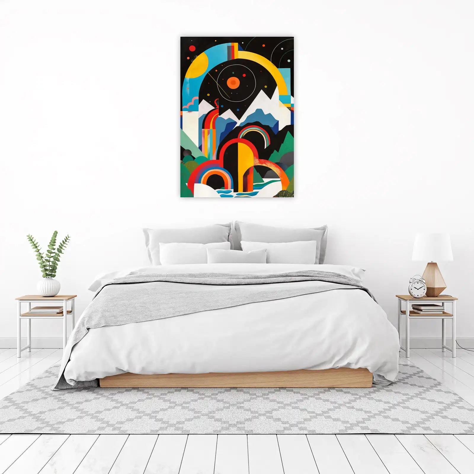 Vibrant Abstract Landscape Wall Art