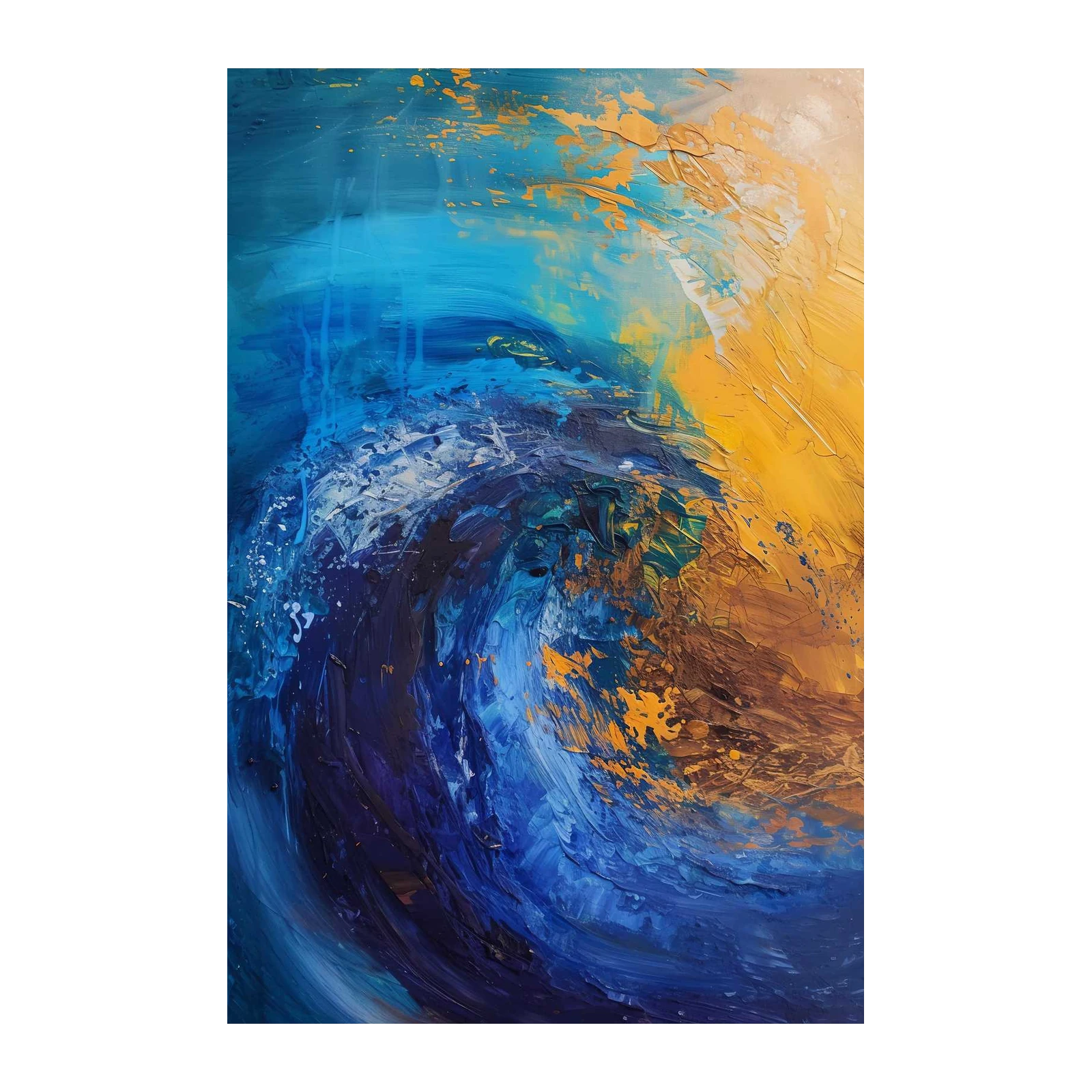 Dynamic Ocean Wave Abstract Wall Art