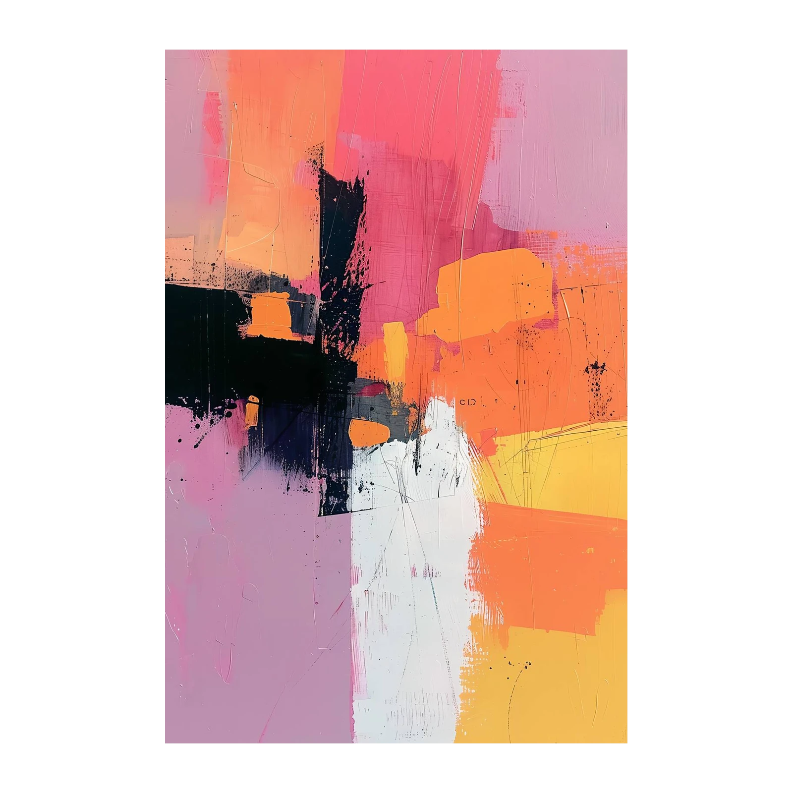 Vibrant Abstract Layers Wall Art