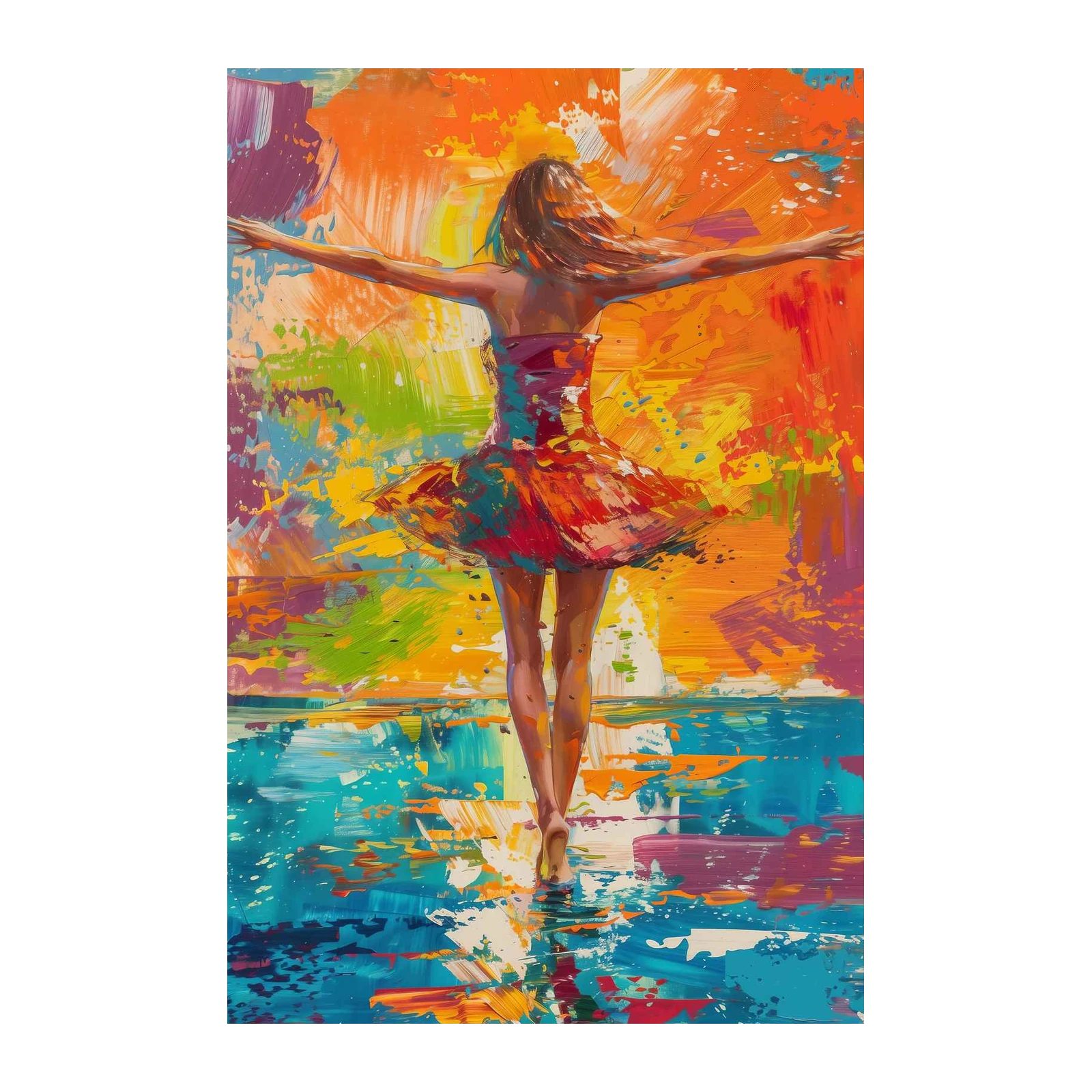 Vibrant Dancer Abstract Wall Art Wall Art