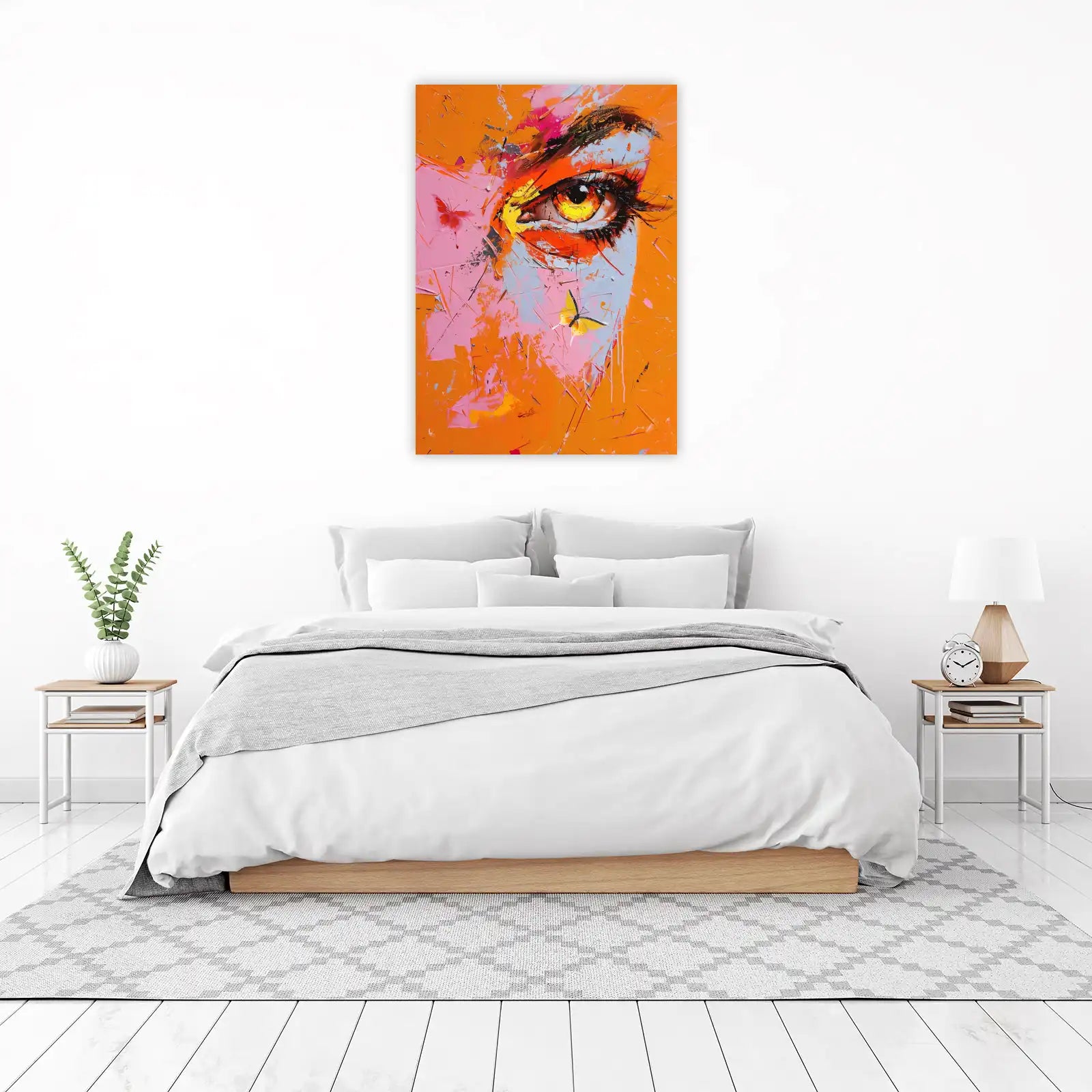 Vibrant Butterfly Eye Abstract Wall Art