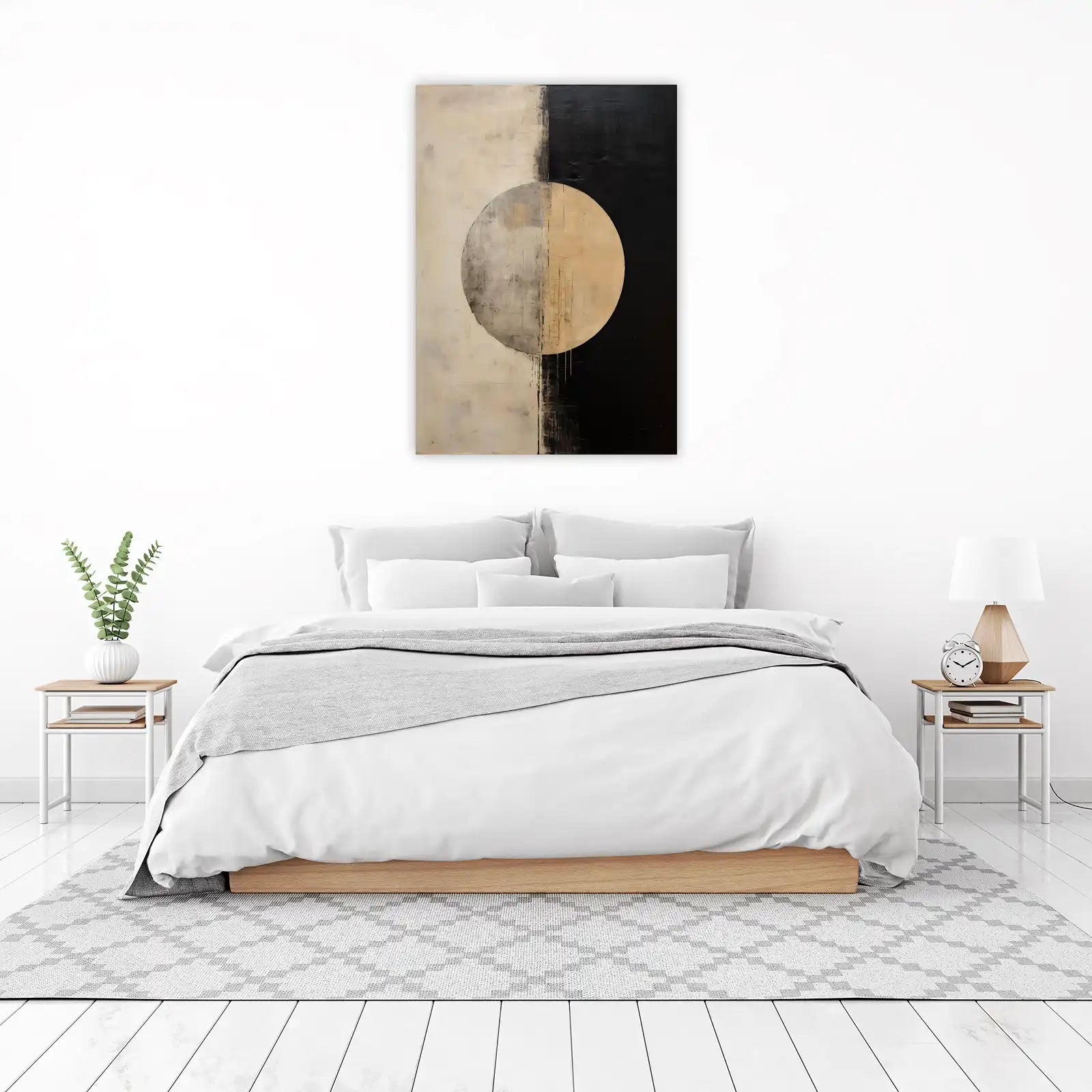 Abstract Circle Yin Yang Wall Art