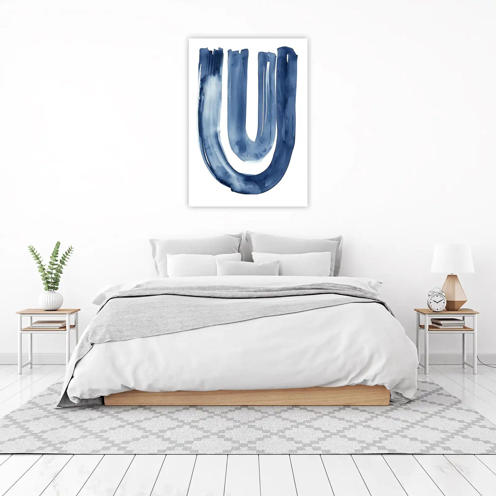 Abstract Blue Archway Wall Art