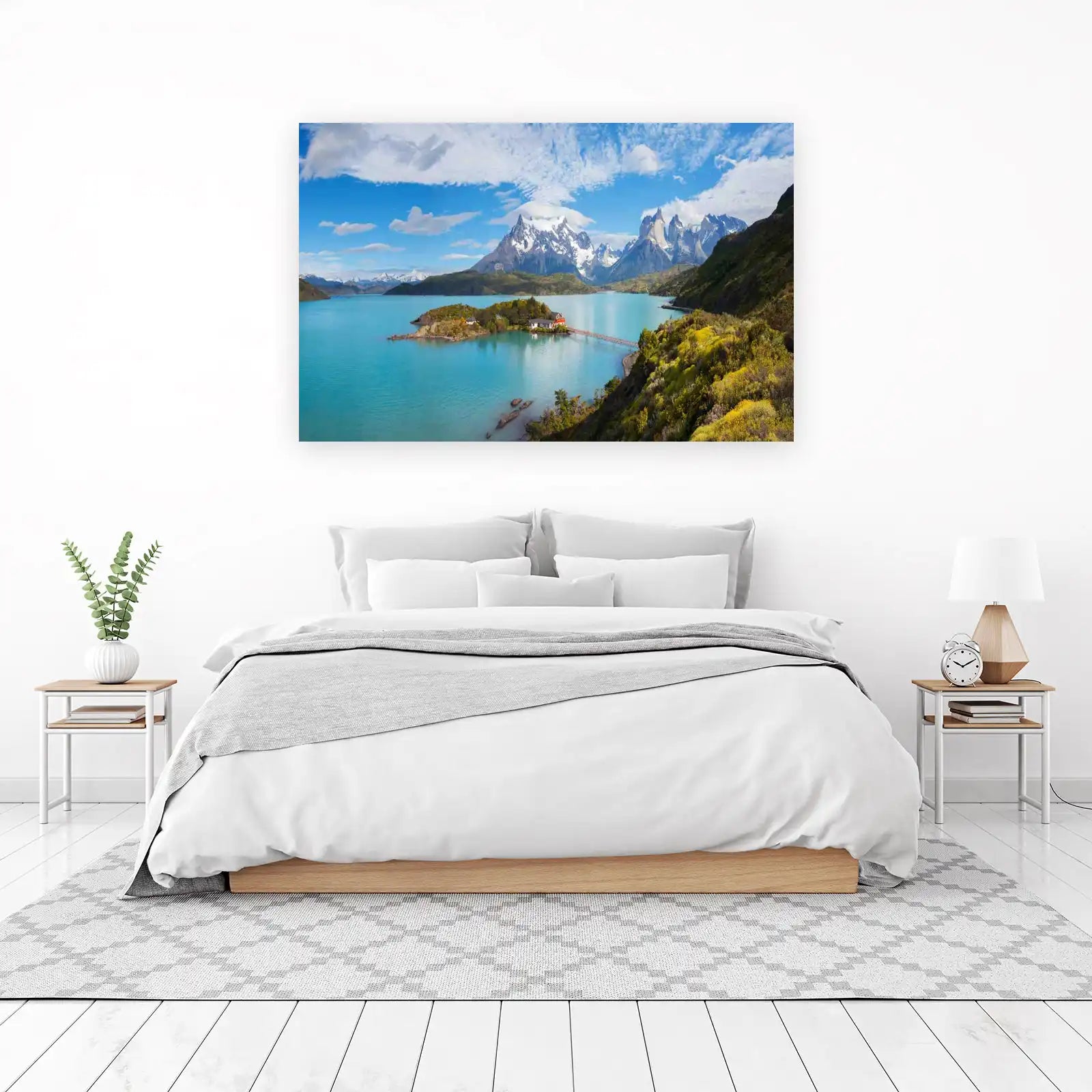 Patagonia Lakeside Serenity Mountain Wall Art