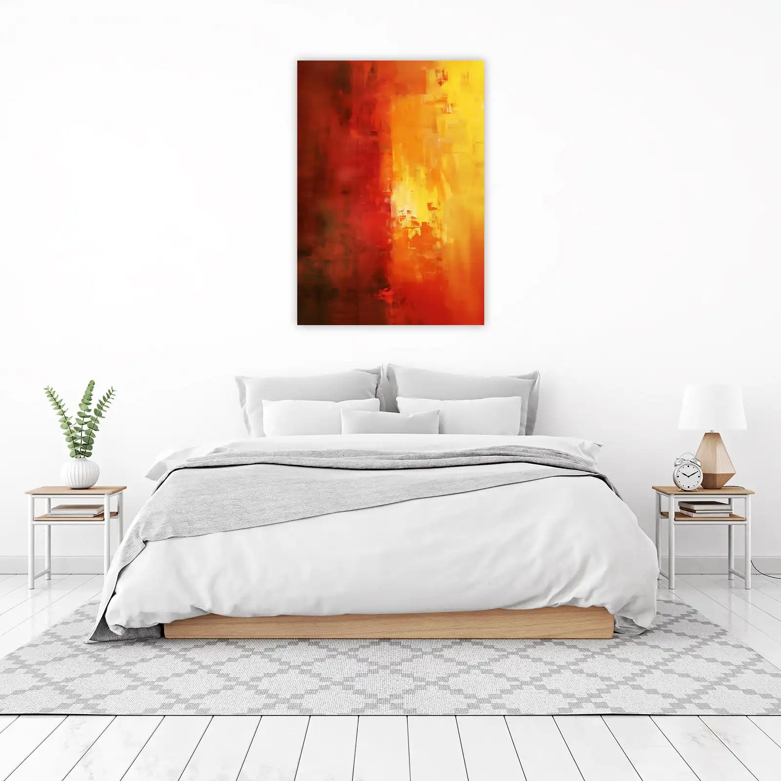 Vibrant Fire Abstract Modern Art Wall Art
