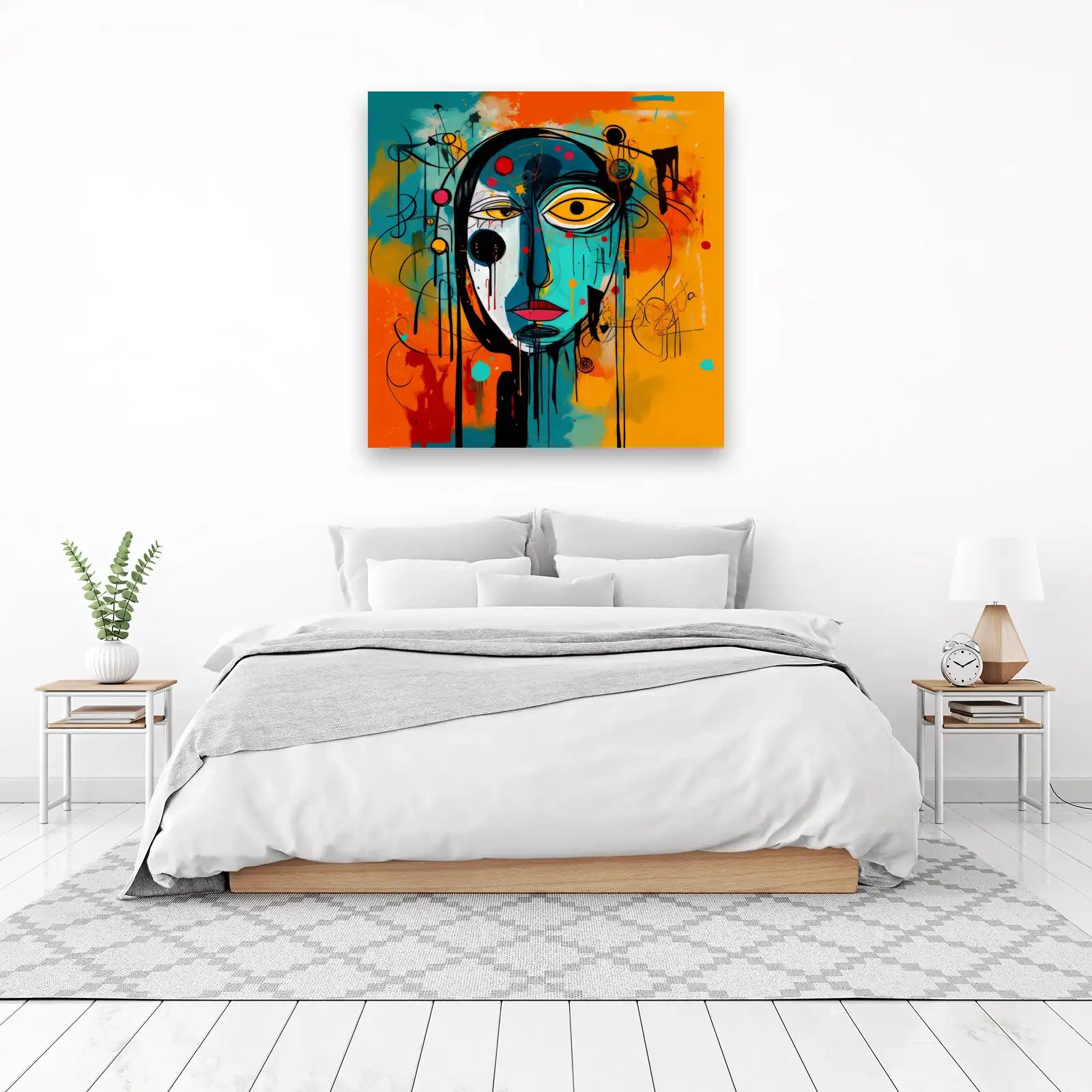 Bold Abstract Face Wall Art - Modern Art