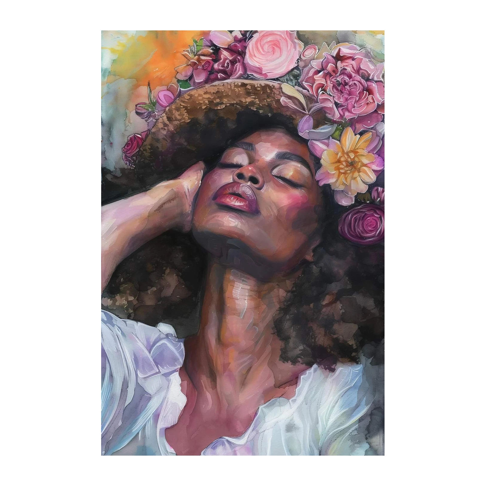 Serene Bloom Portrait Wall Art
