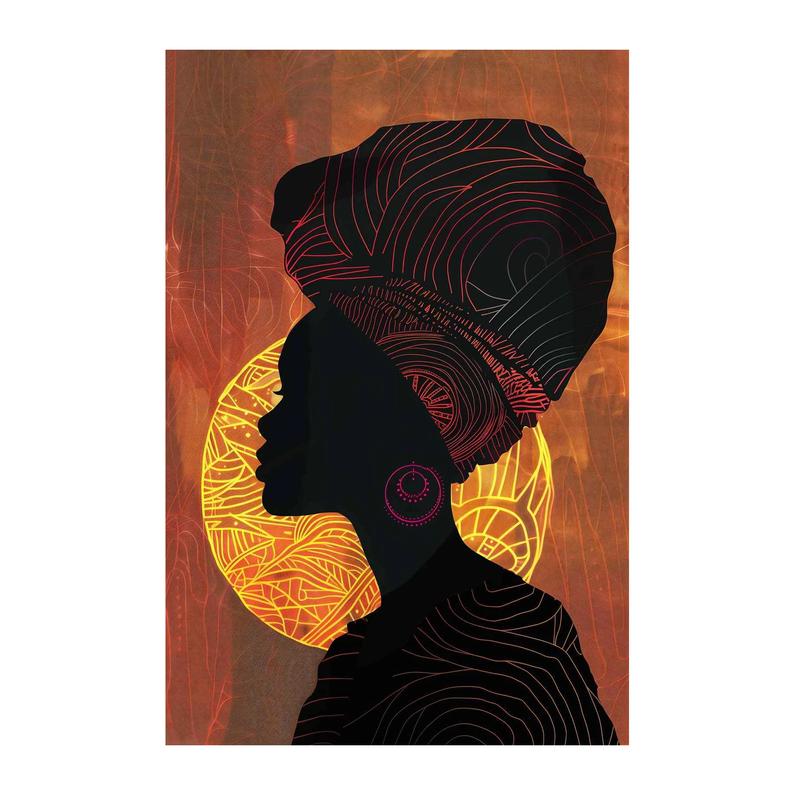 Radiant Afrocentric Beauty Wall Art