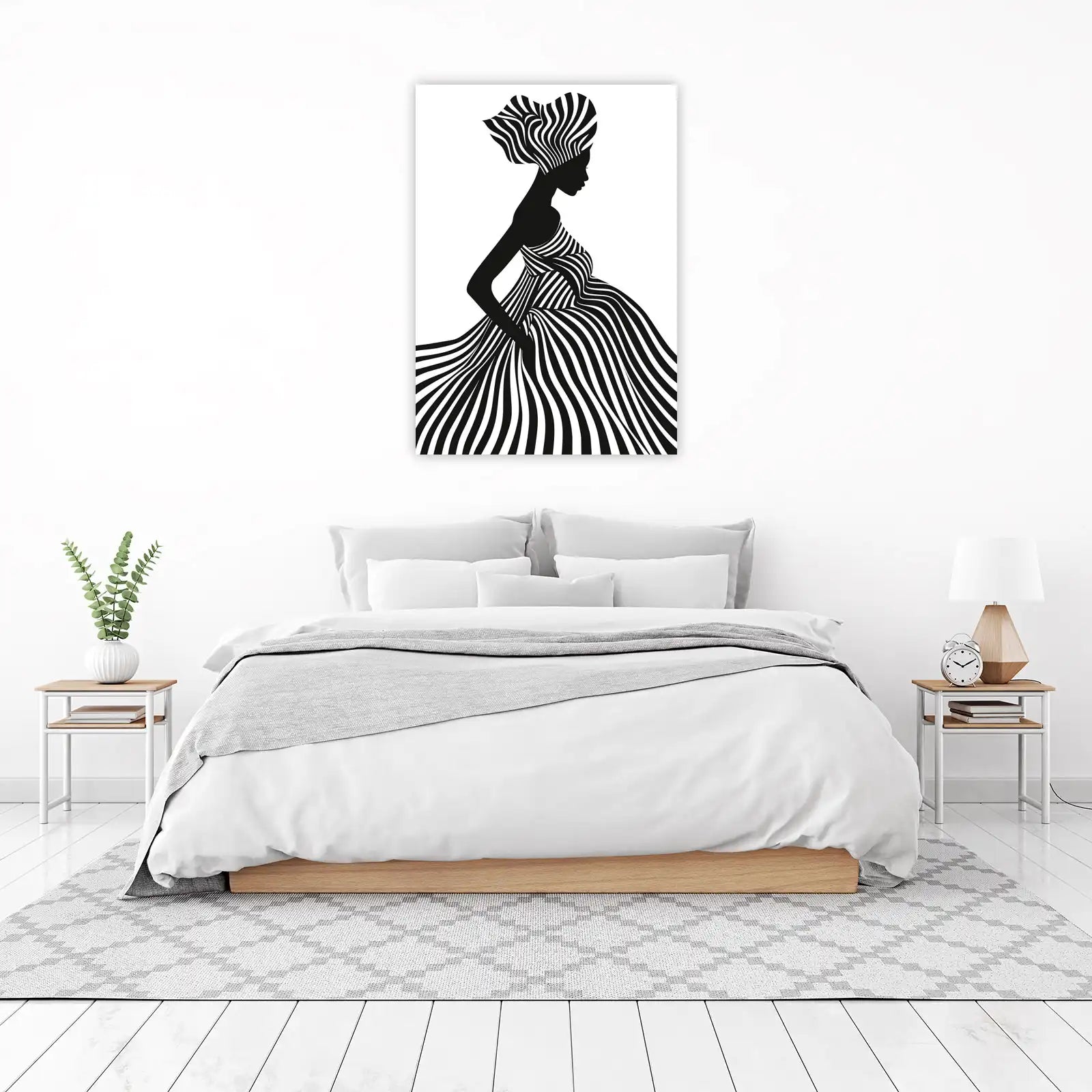 Chic Silhouette Zebra Print Wall Art