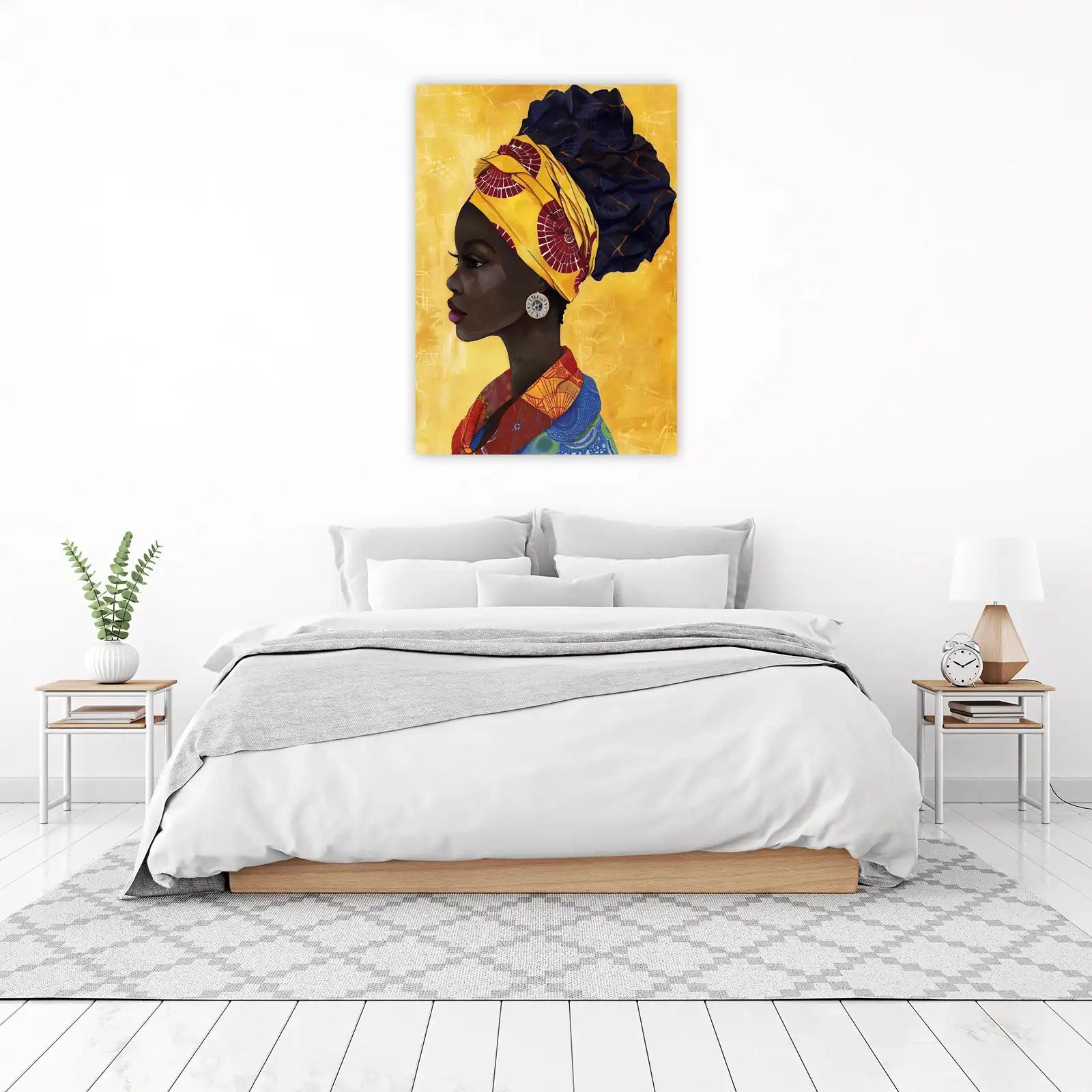 Vibrant African Woman Portrait Wall Art