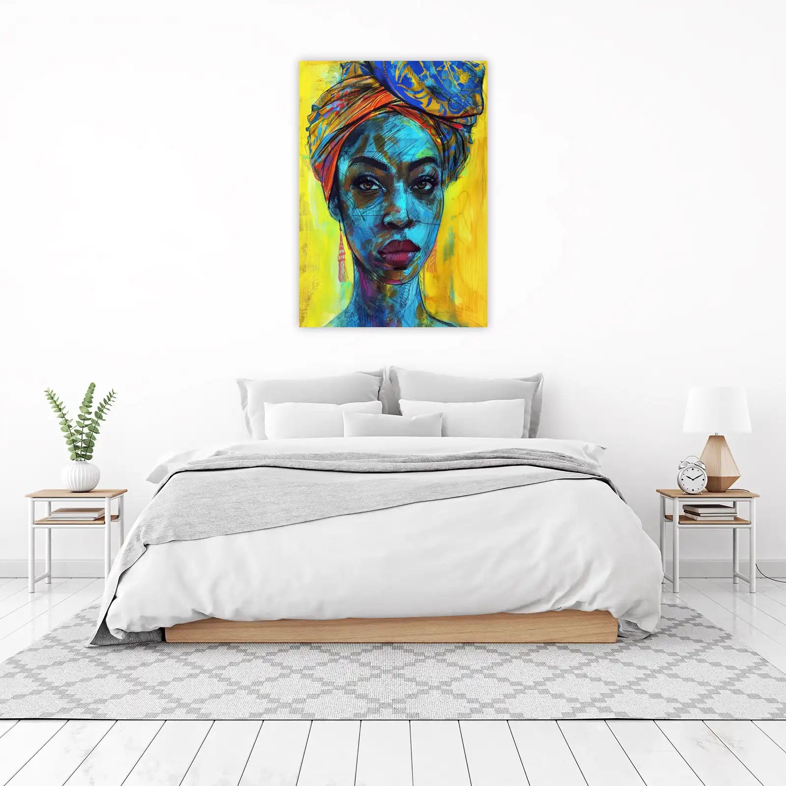 Vibrant African Woman Portrait Wall Art