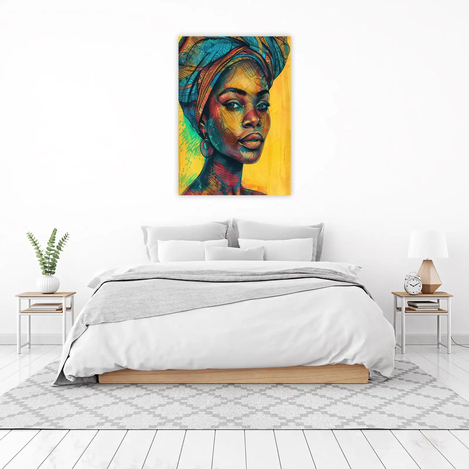 Vibrant Tribal Portrait Wall Art