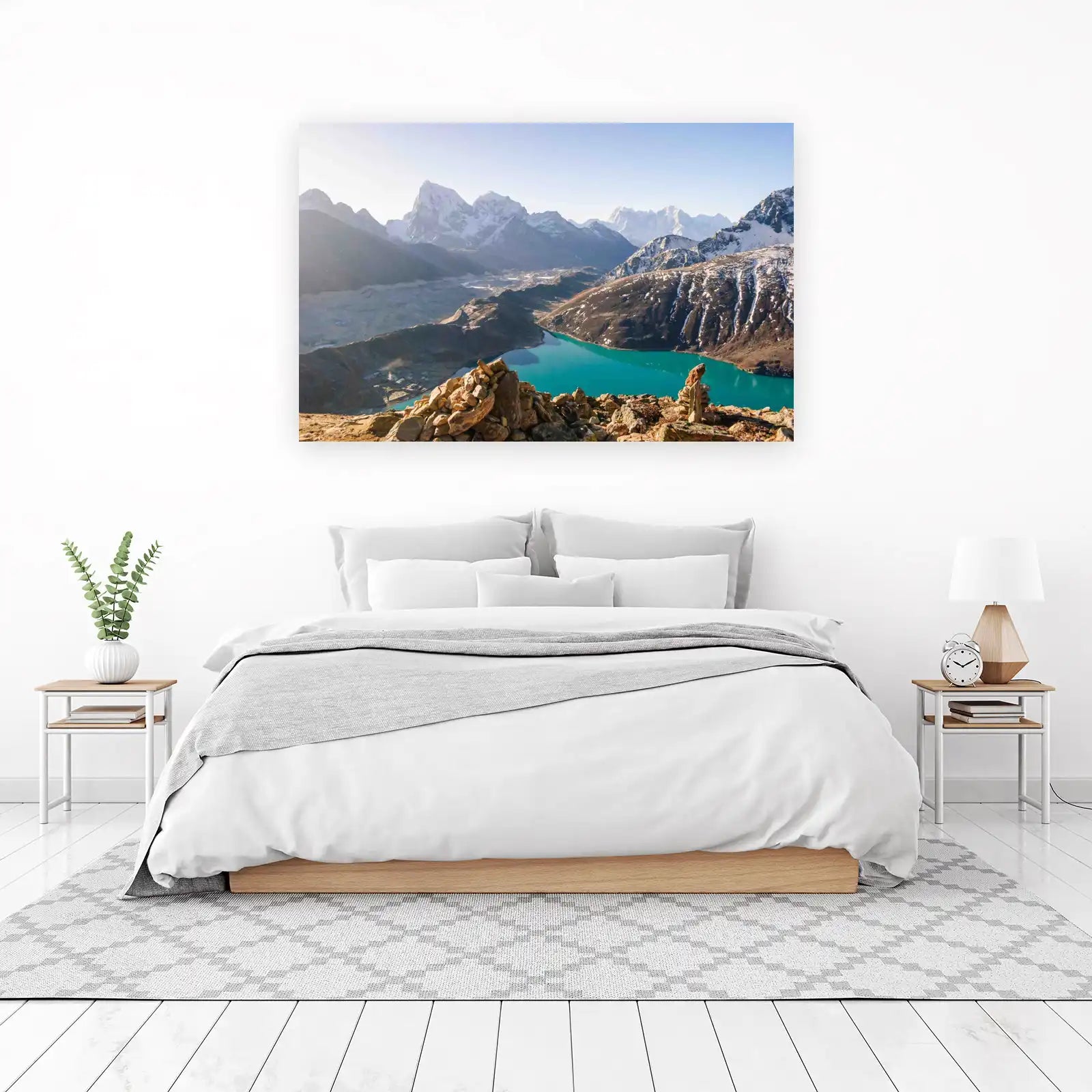Turquoise Himalayan Lake Landscape Wall Art
