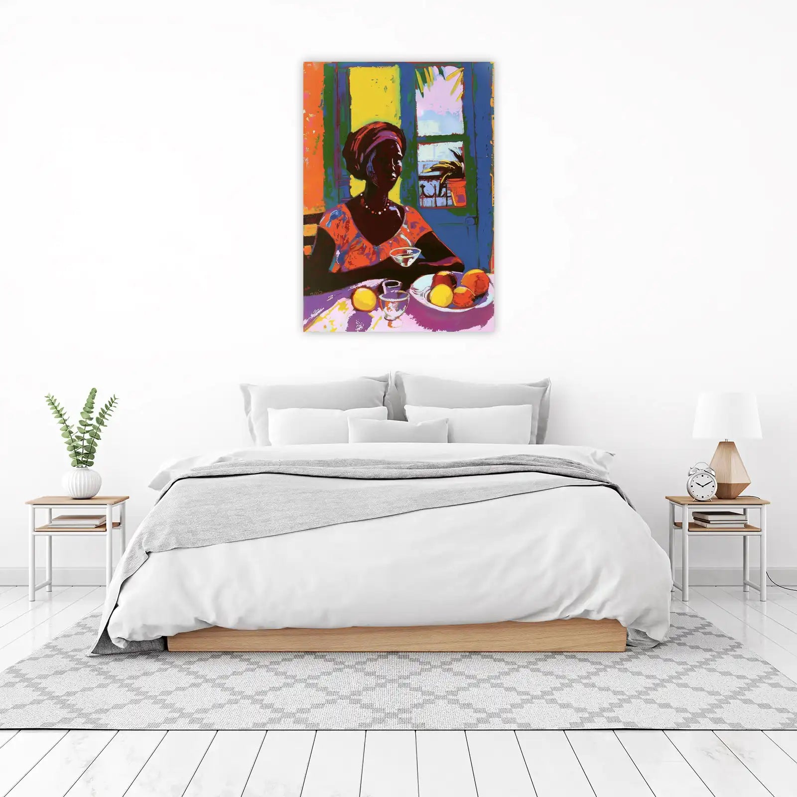Vibrant Woman with Fruit Wall Art