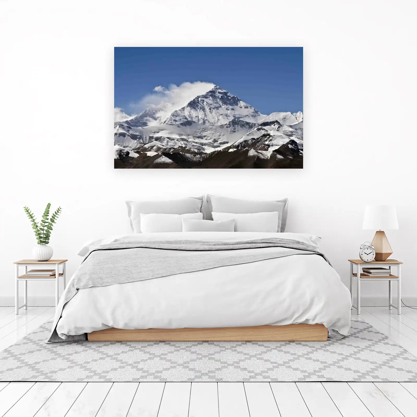 Majestic Snow-Capped Mountain Landscape Wall Art