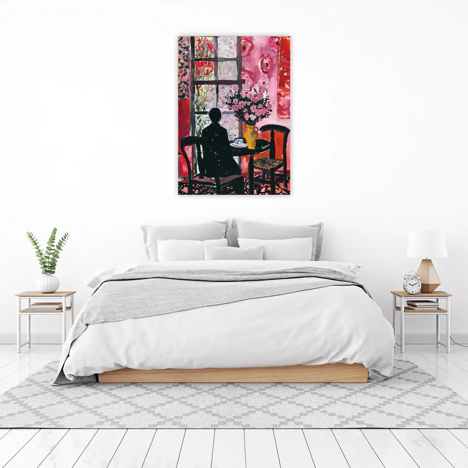 Vibrant Floral Still Life Tea Time Wall Art
