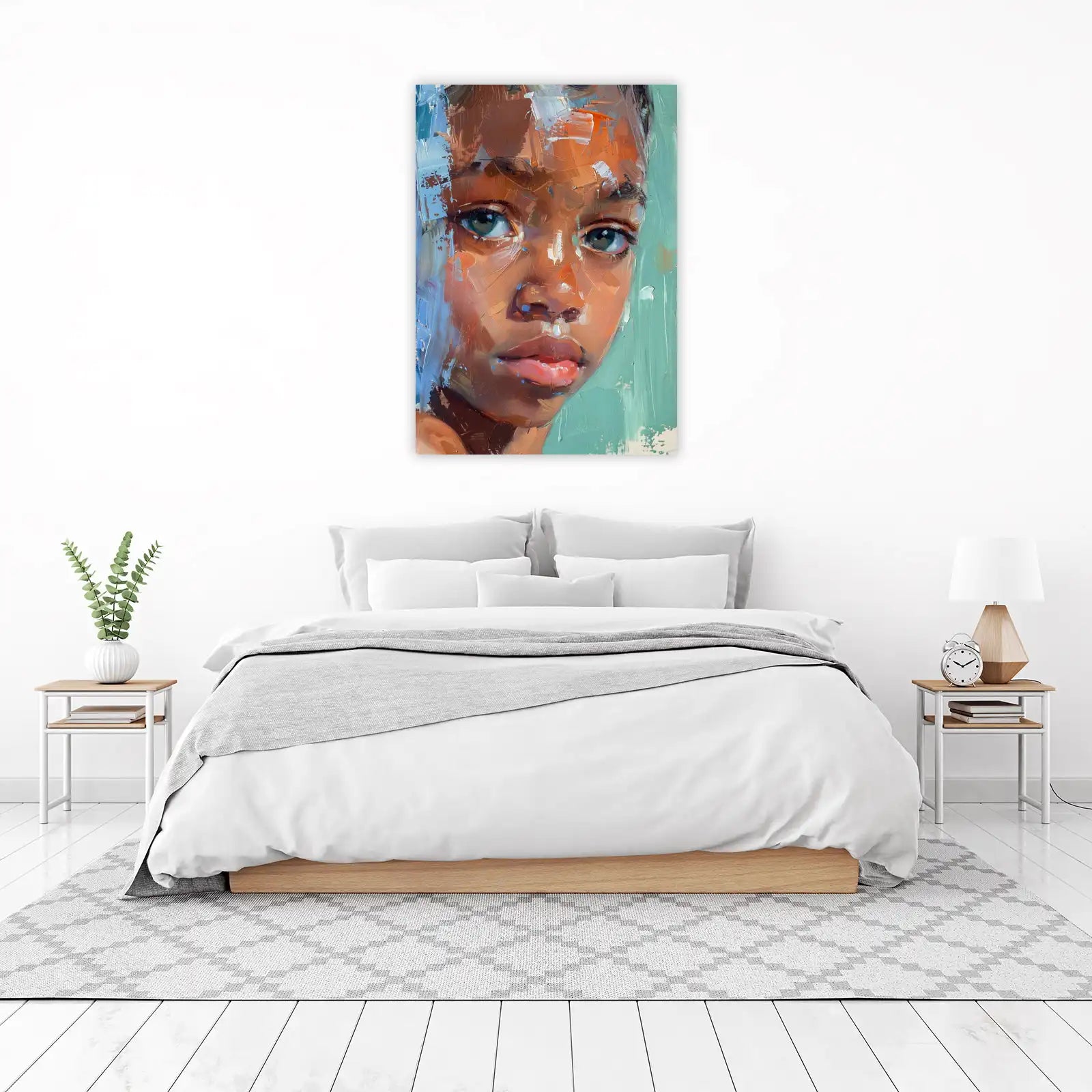 Captivating Child Portrait Oil Painting Wall Art