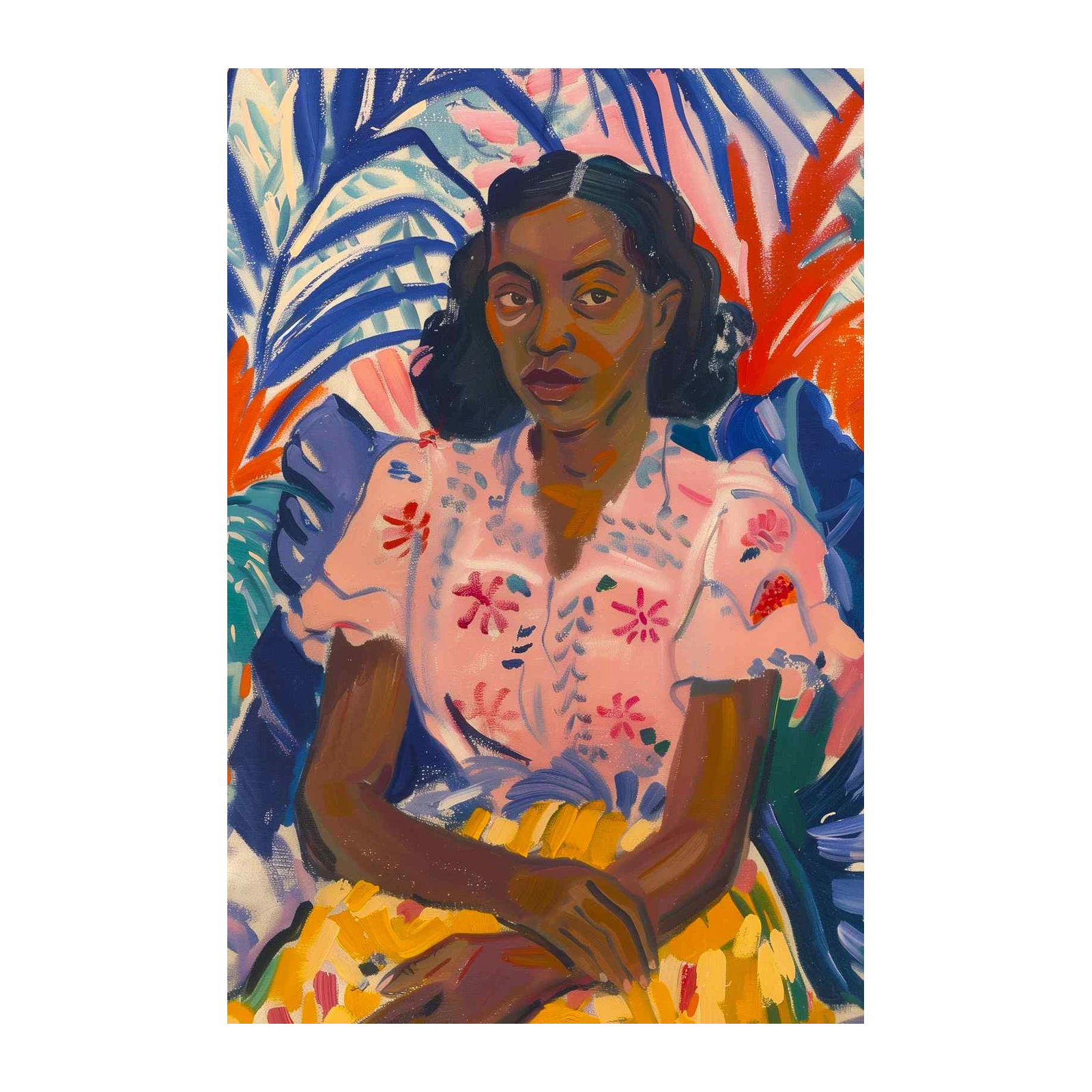 Vibrant Portrait of a Woman Wall Art