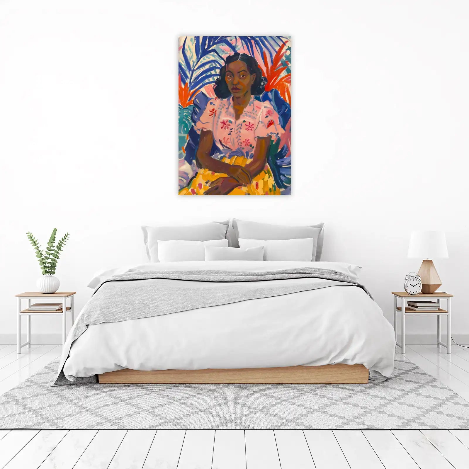 Vibrant Portrait of Elegance Wall Art