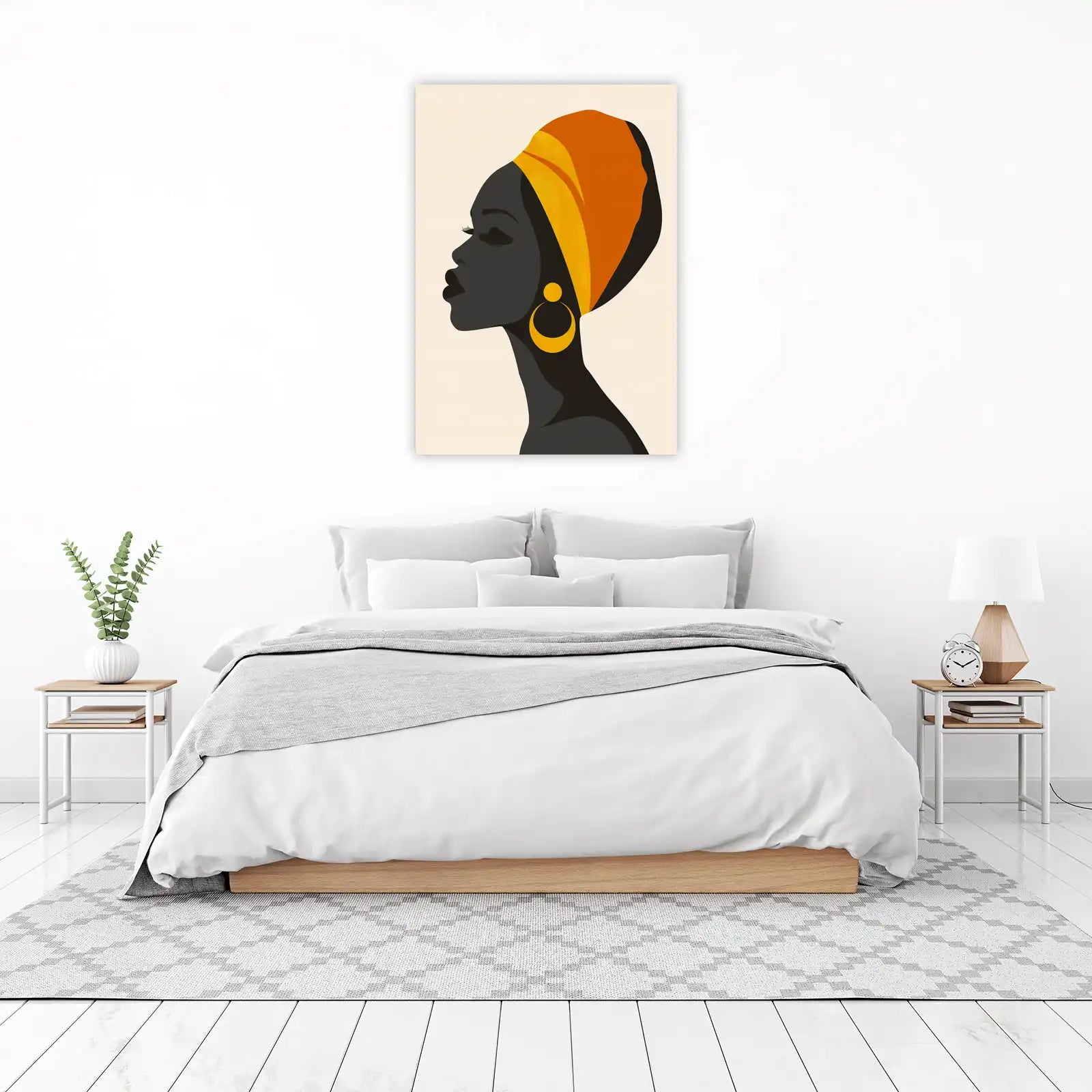 Elegant African Woman Wall Art for Modern Decor
