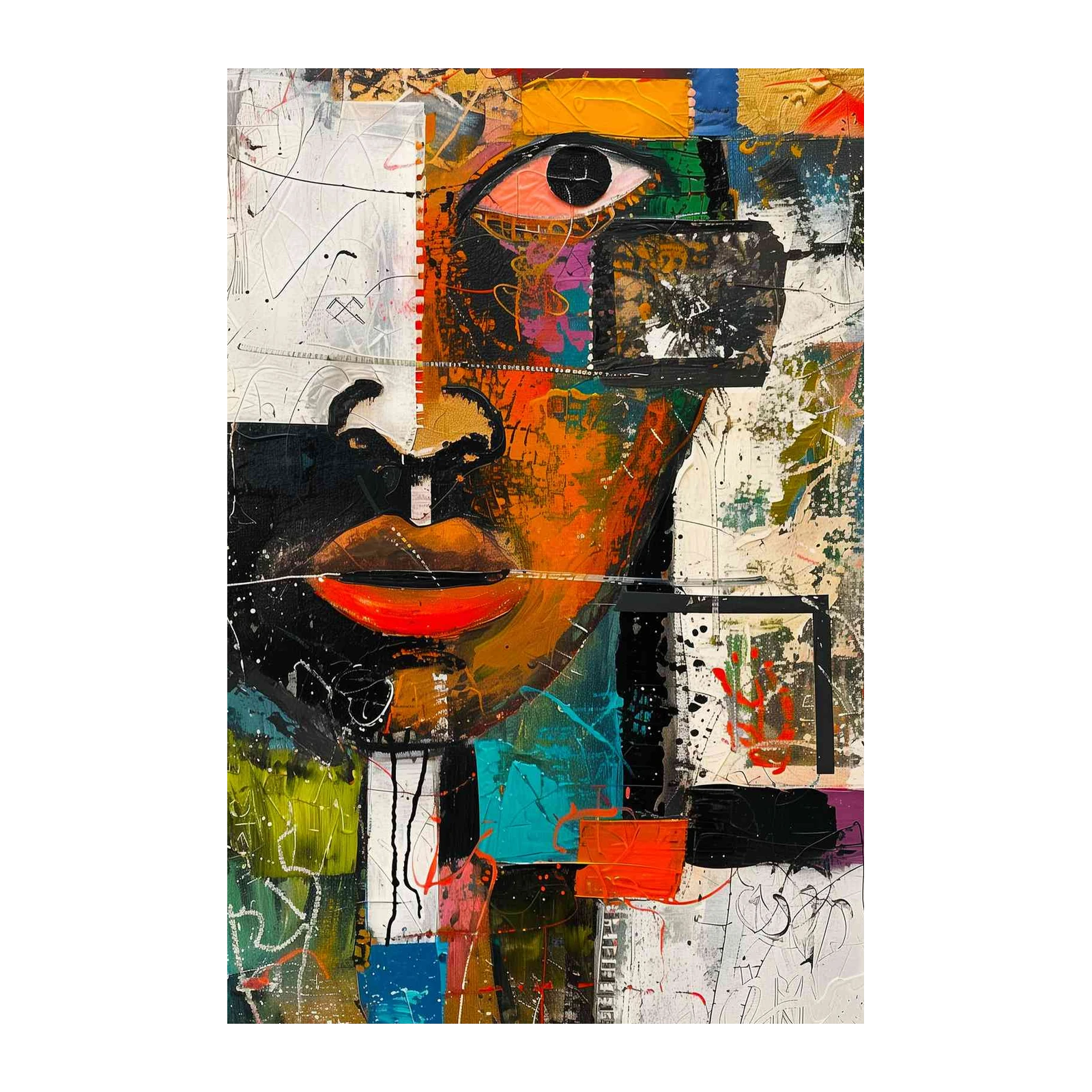Abstract Expressive Portrait Wall Art