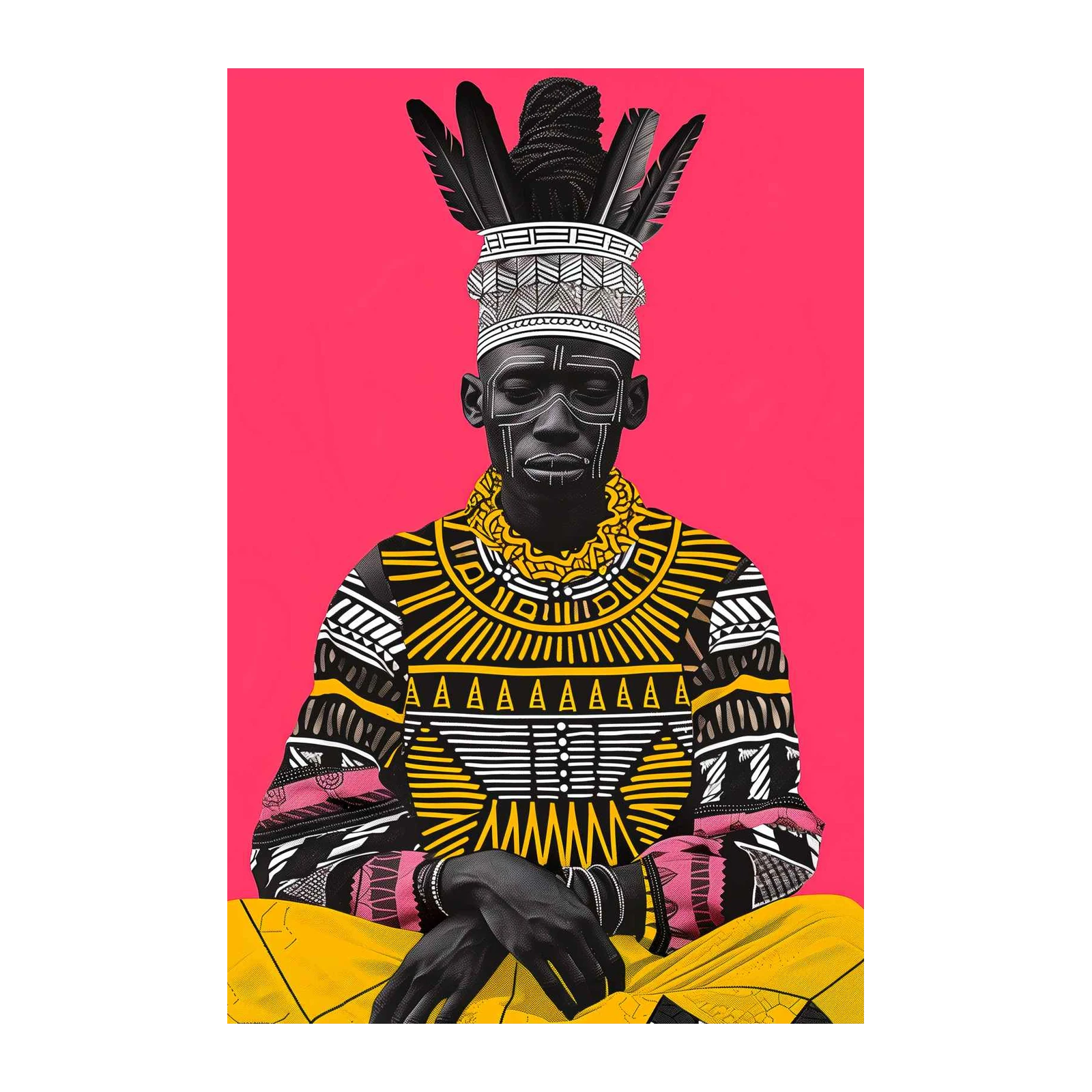 Vibrant African Portrait Wall Art