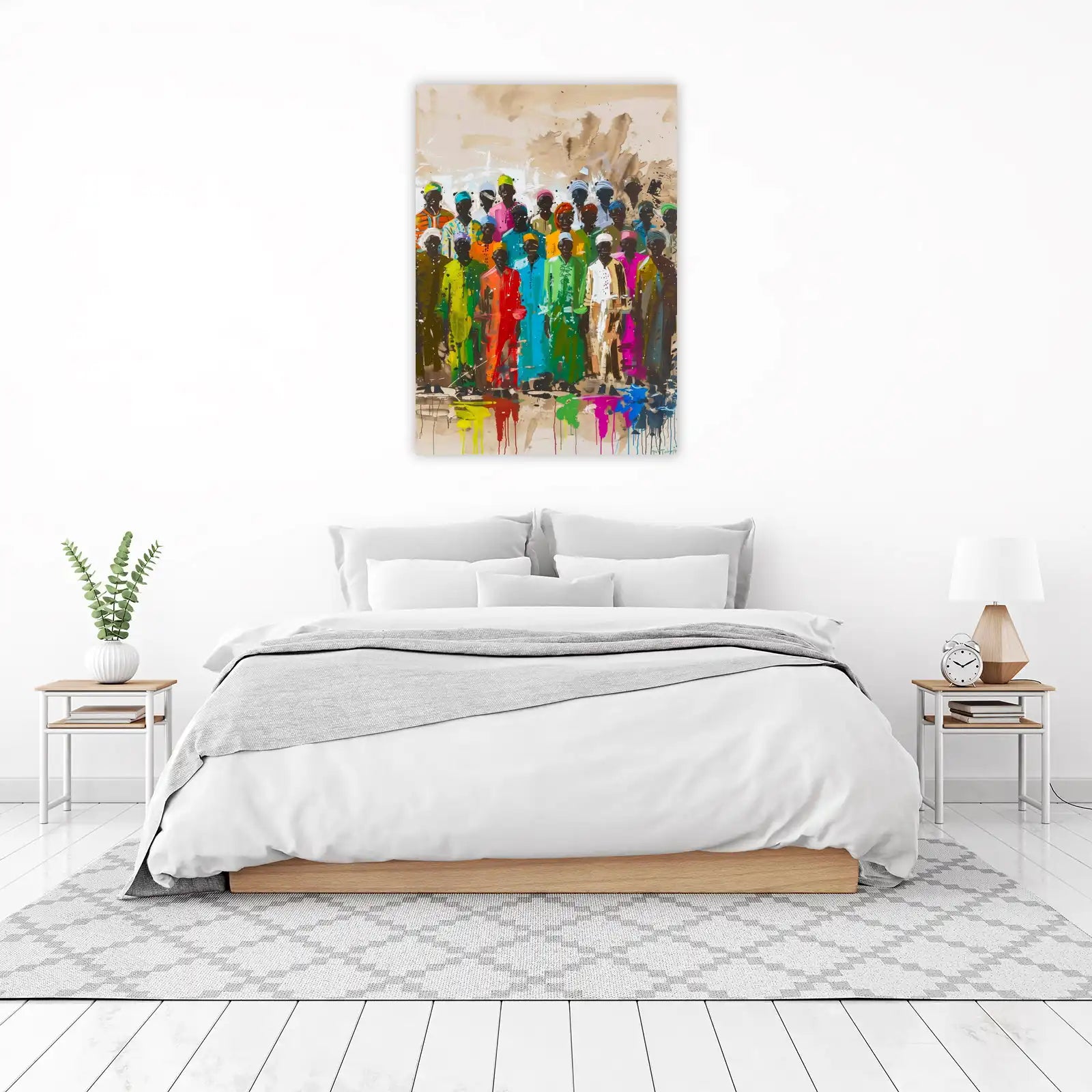 Vibrant African Gathering Wall Art