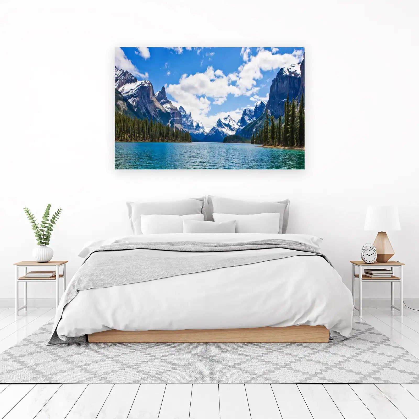 Serene Mountain Lake Landscape Wall Art