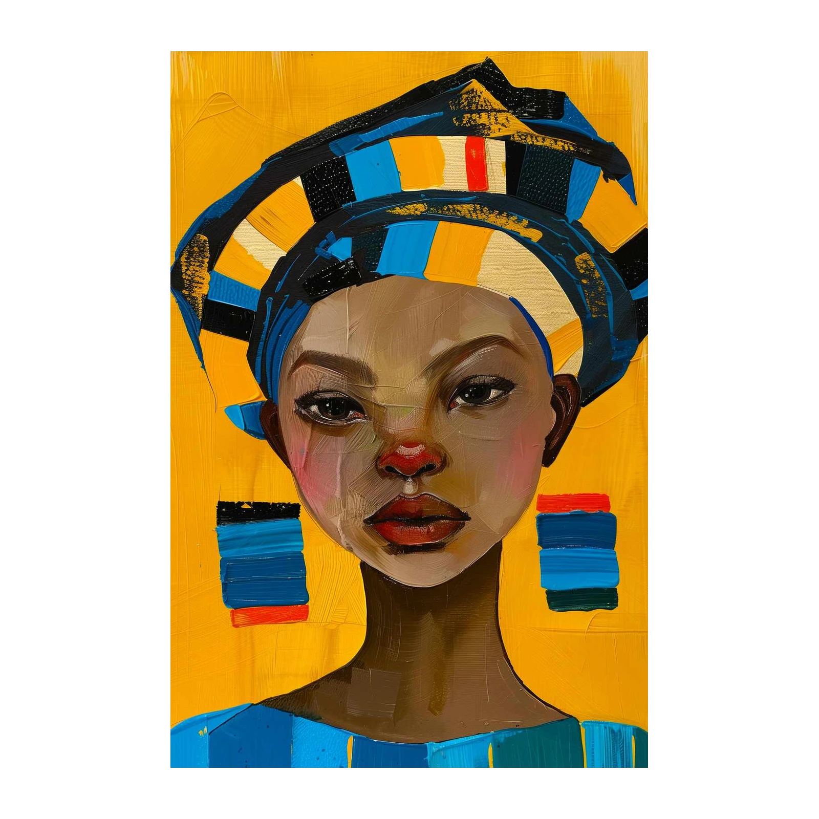 Vibrant African Portrait Wall Art
