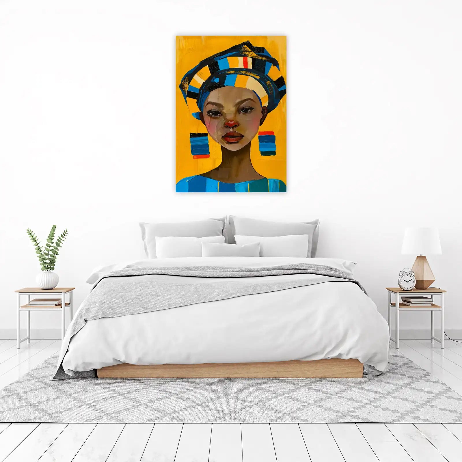 Vibrant Portrait African Woman Wall Art