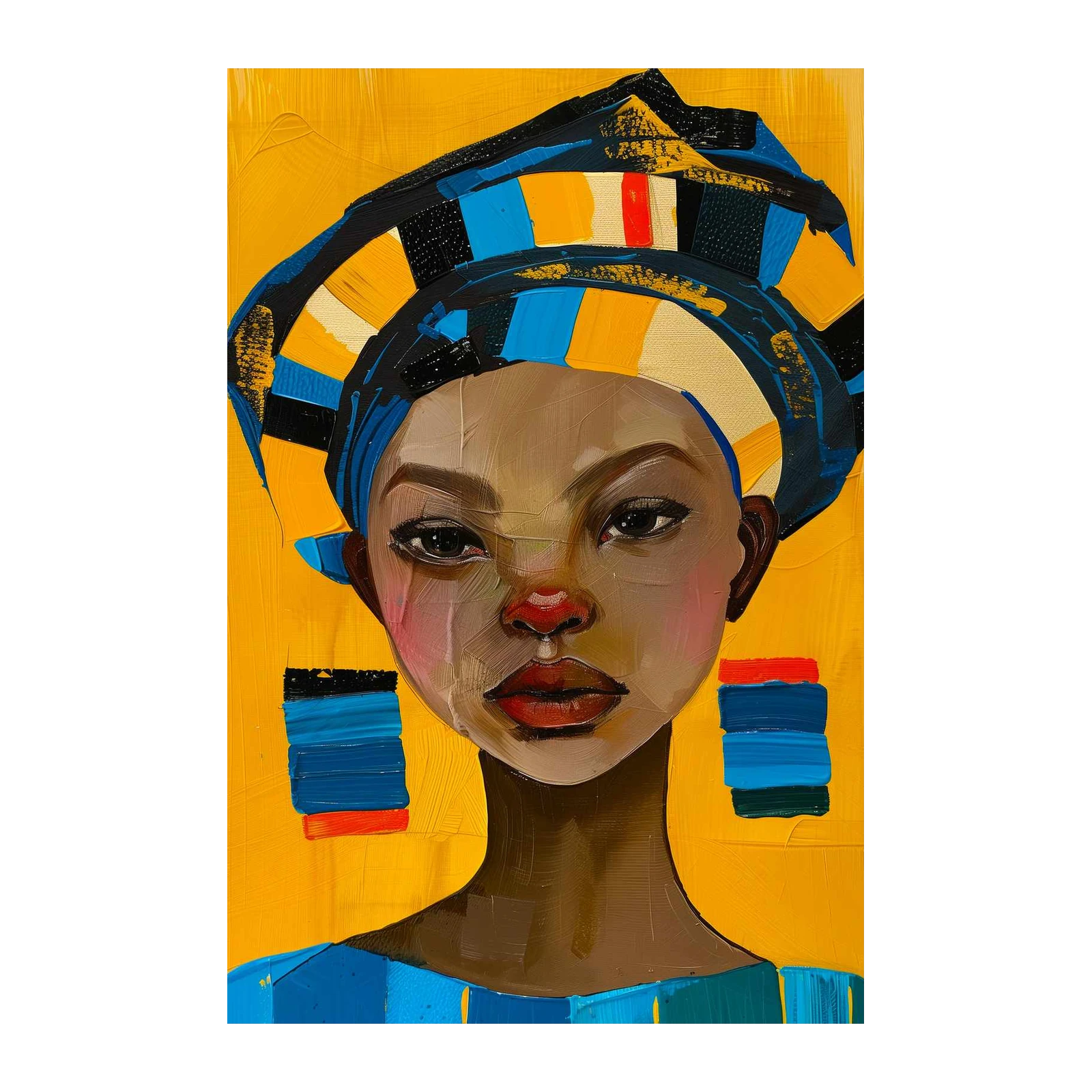 Vibrant African Portrait Wall Art